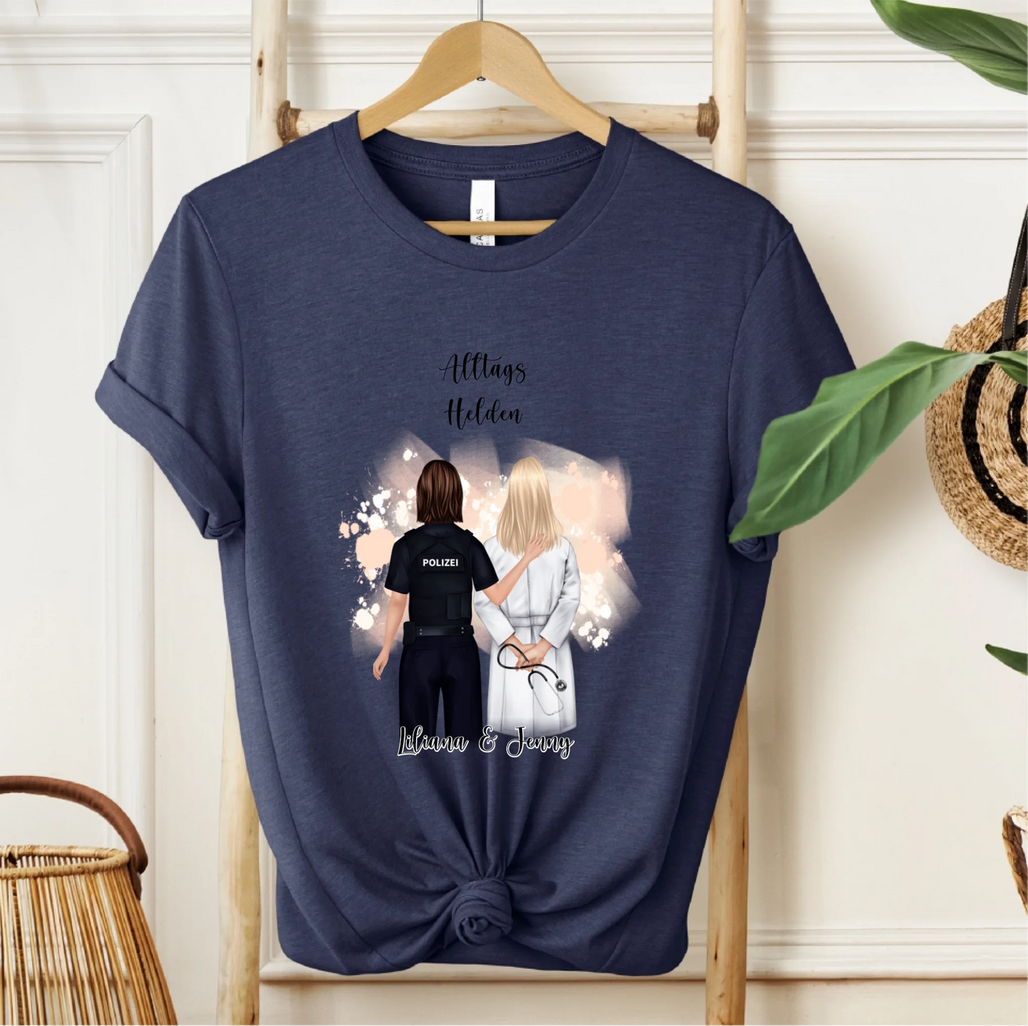 Polizei & Ärztin Personalisiert T-Shirt