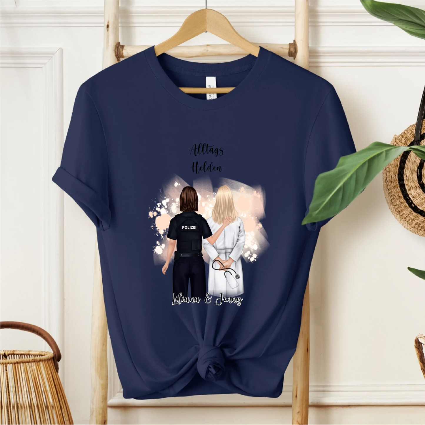 Polizei & Ärztin Personalisiert T-Shirt
