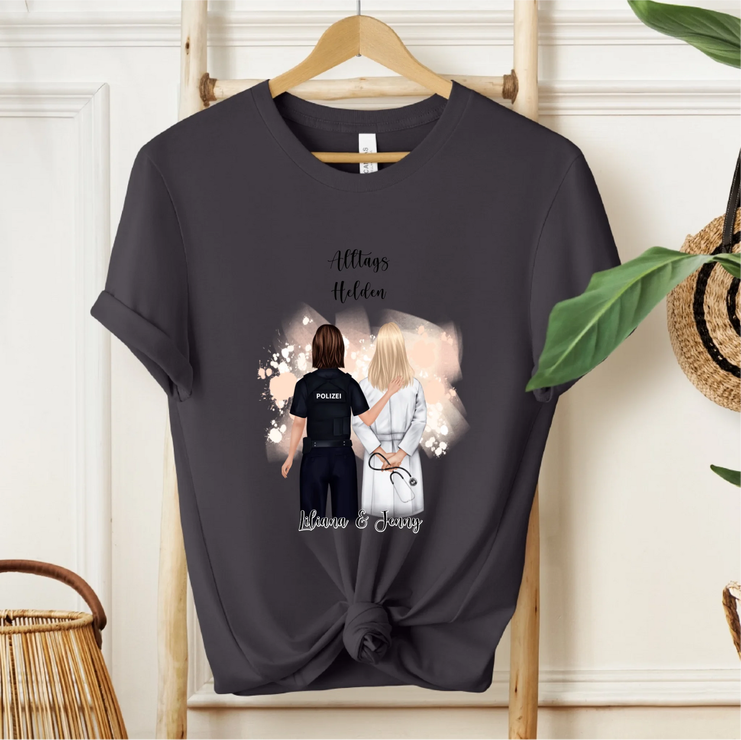 Polizei & Ärztin Personalisiert T-Shirt