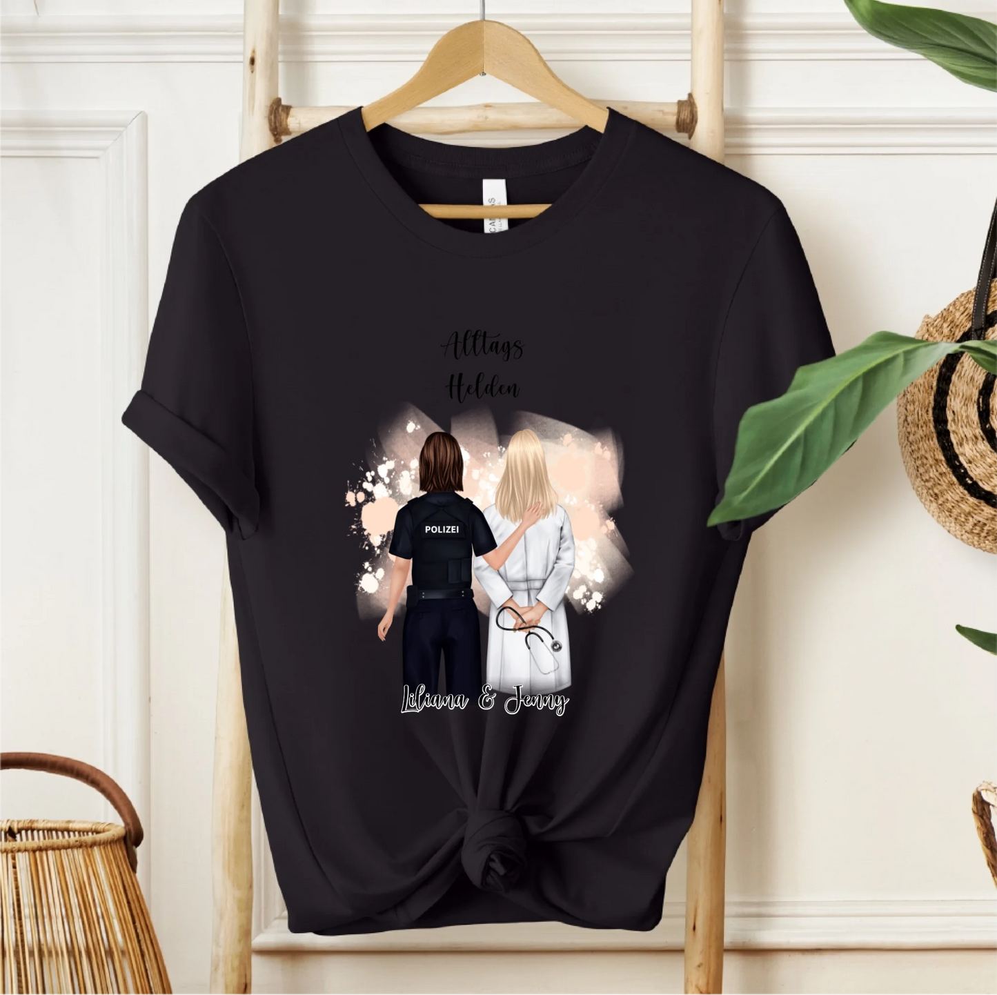 Polizei & Ärztin Personalisiert T-Shirt