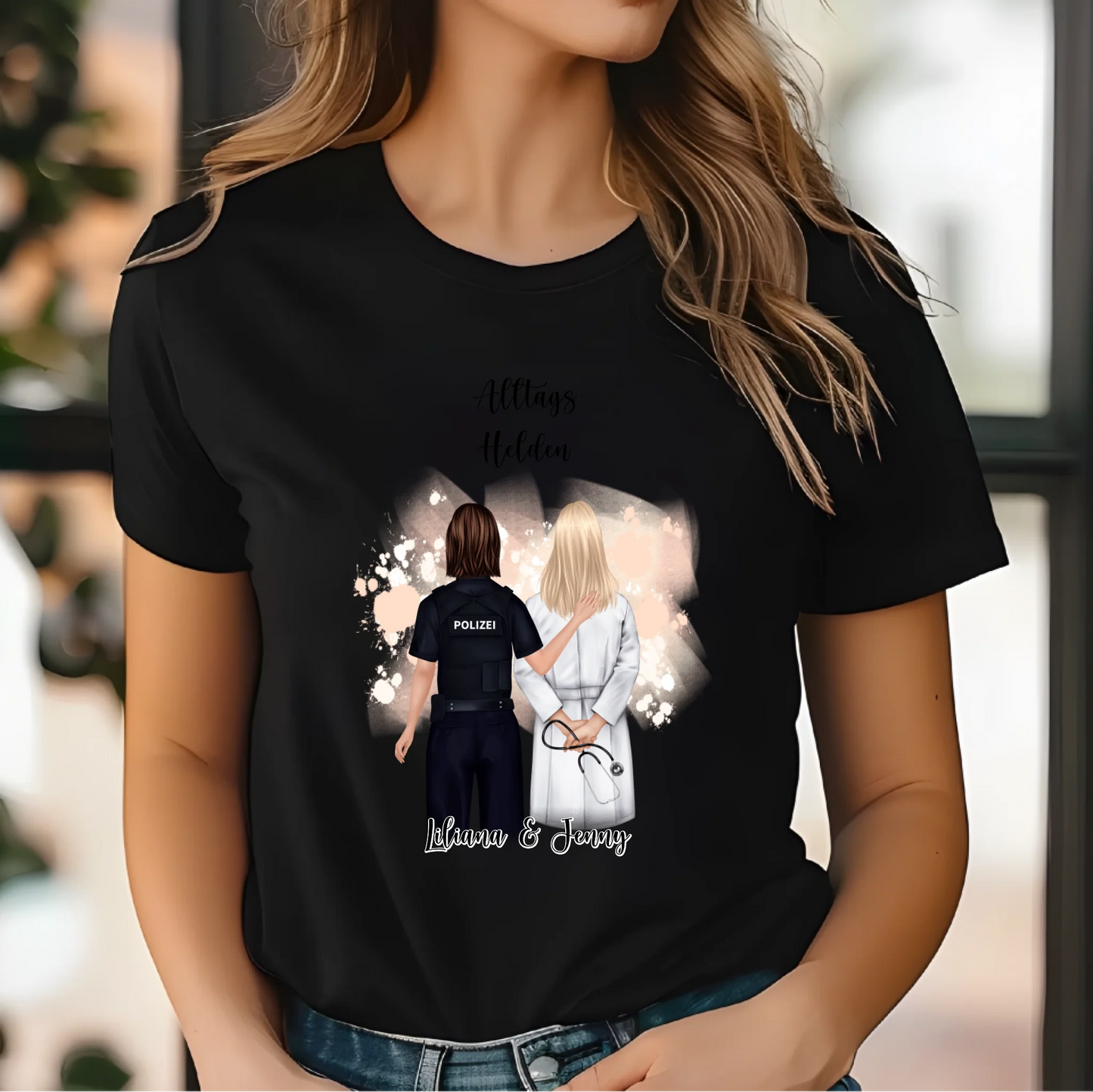 Polizei & Ärztin Personalisiert T-Shirt