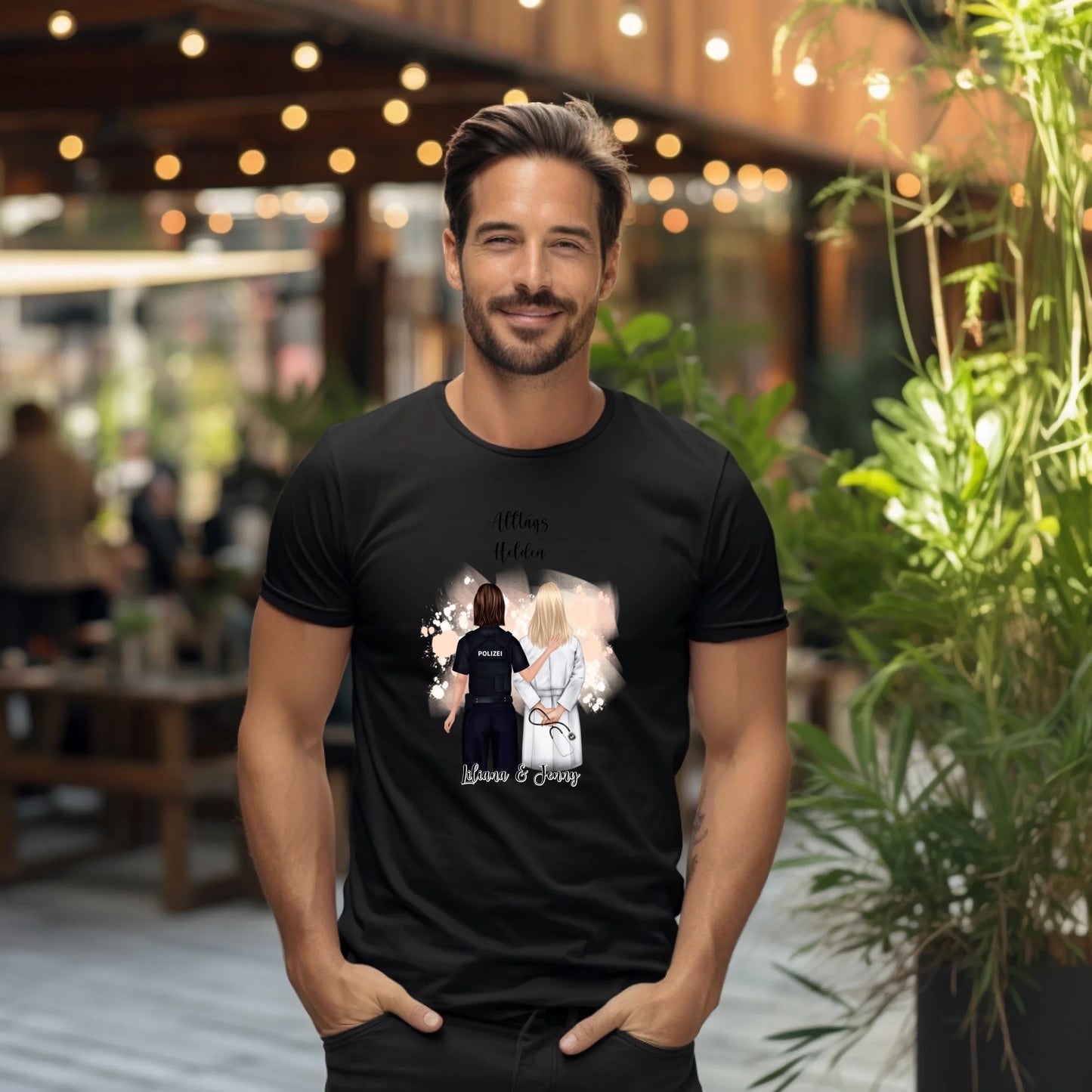 Polizei & Ärztin Personalisiert T-Shirt