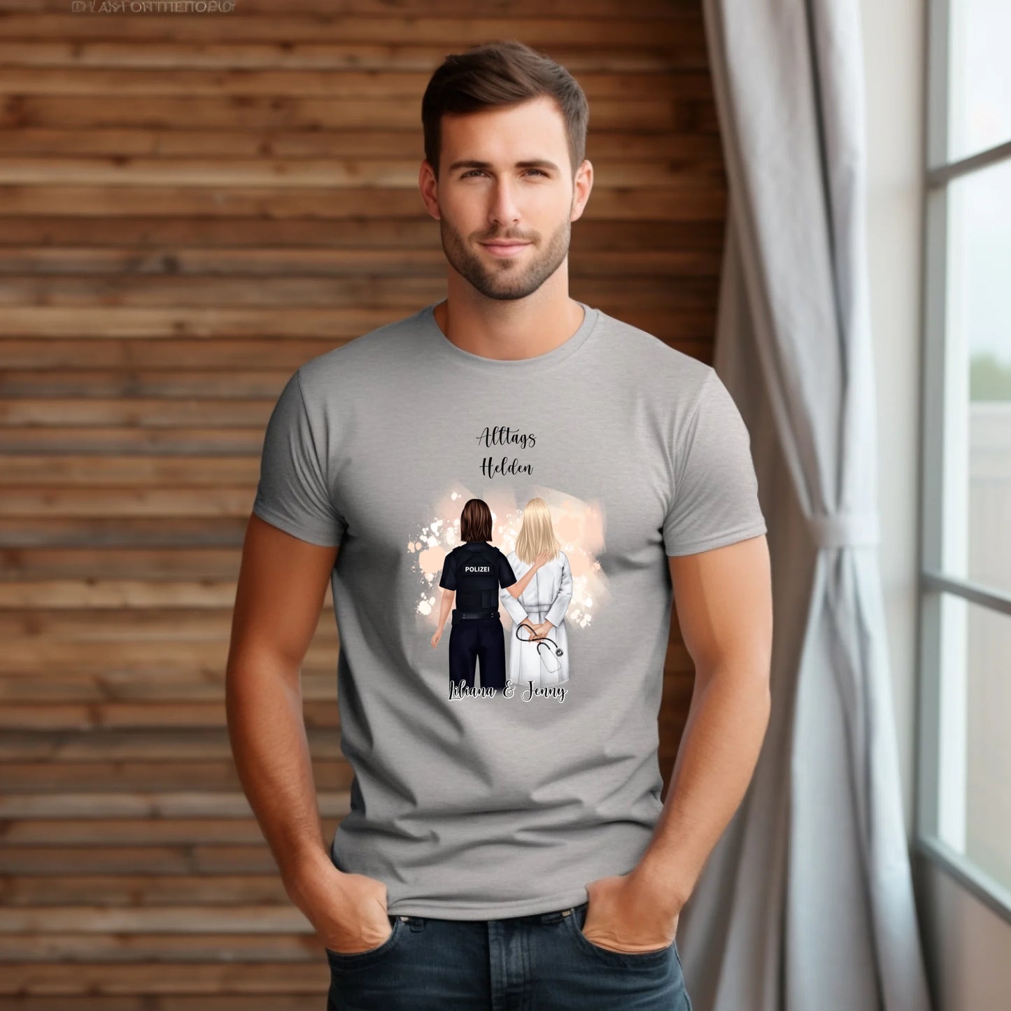 Polizei & Ärztin Personalisiert T-Shirt