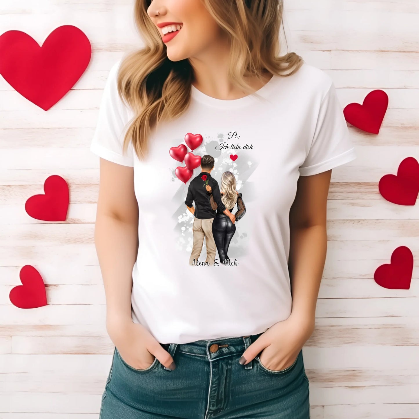 Personalisiertes Paar T-Shirt