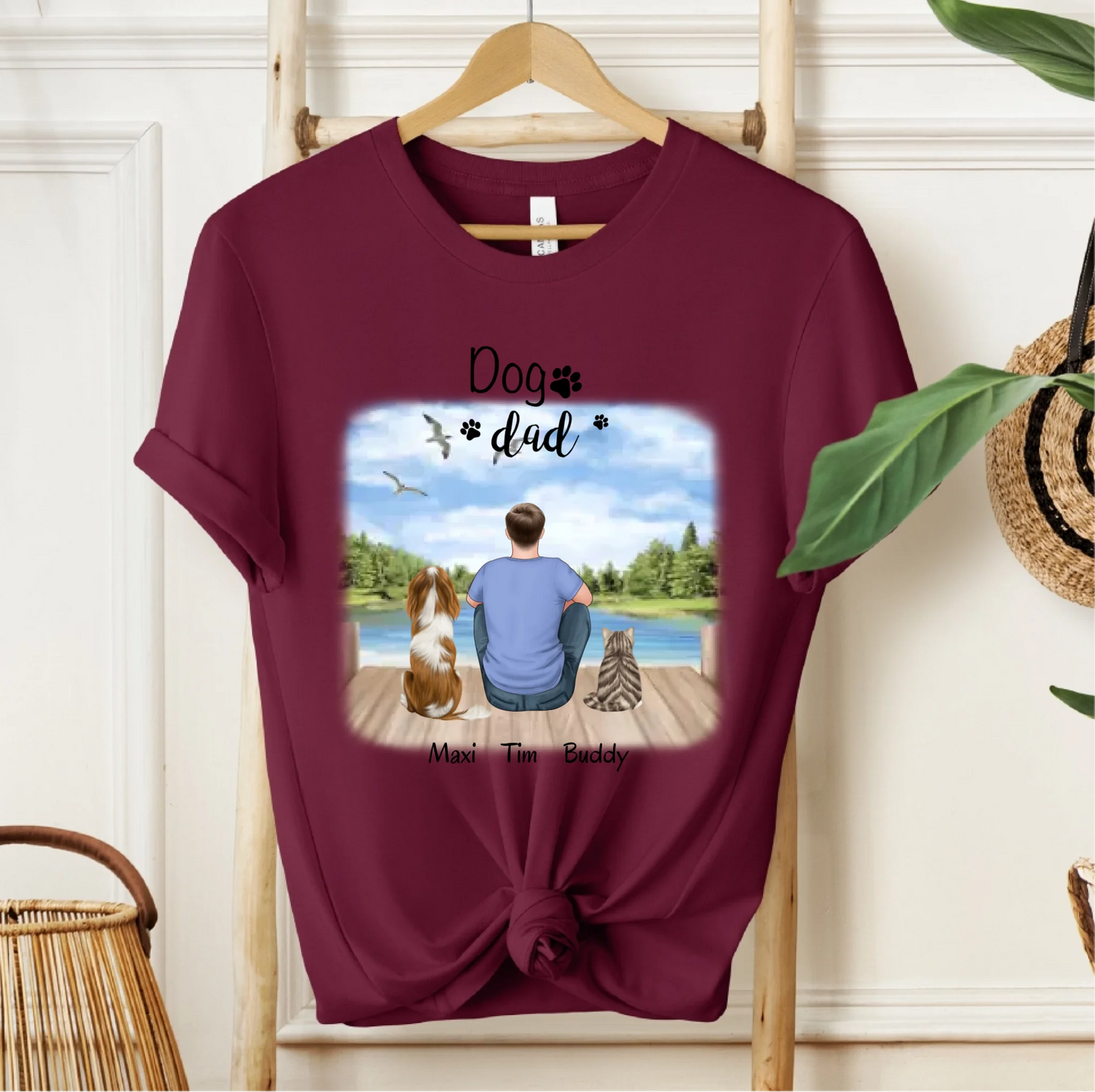 Herrchen/Frauchen mit 1-2 Haustieren T-Shirt