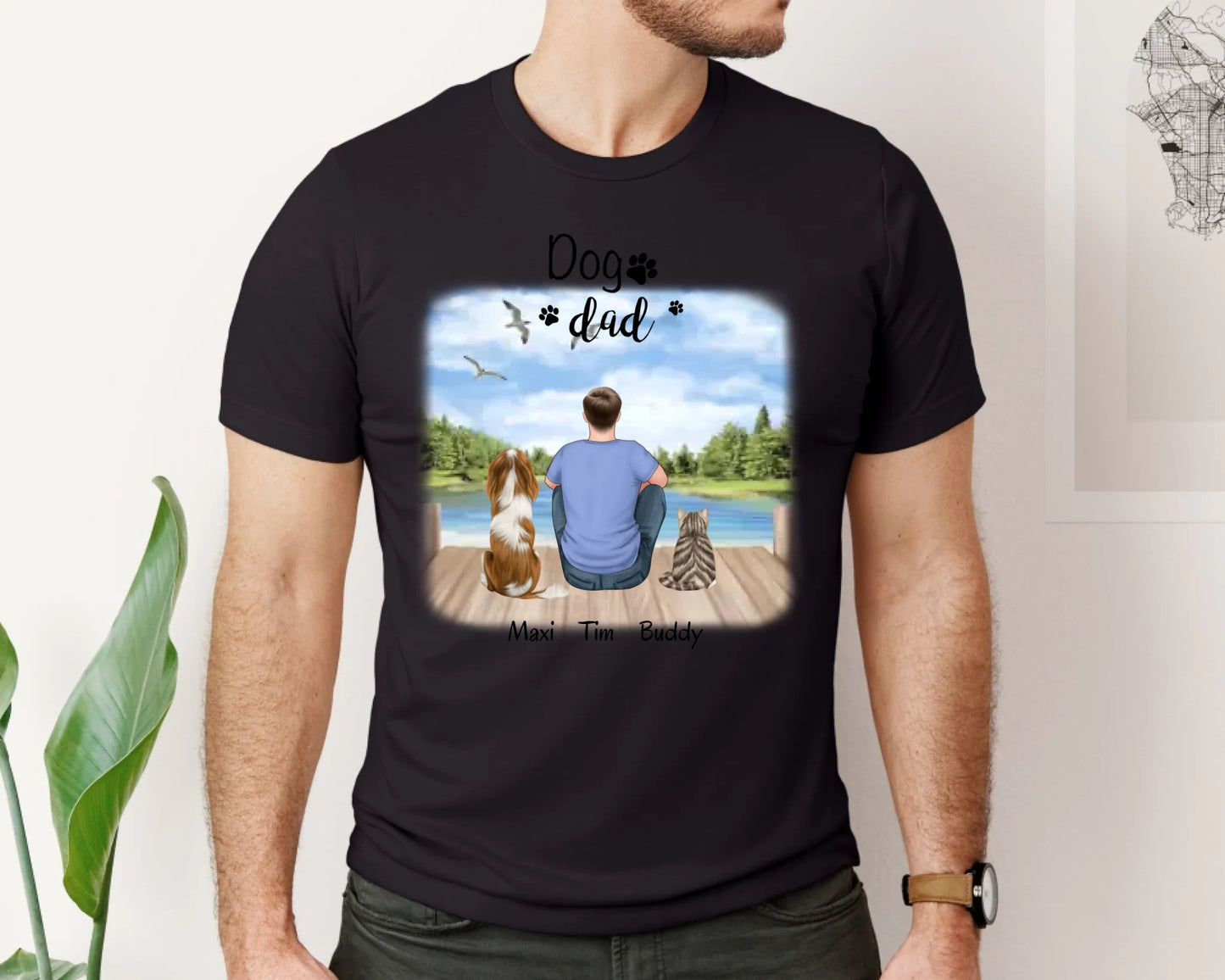 Herrchen/Frauchen mit 1-2 Haustieren T-Shirt