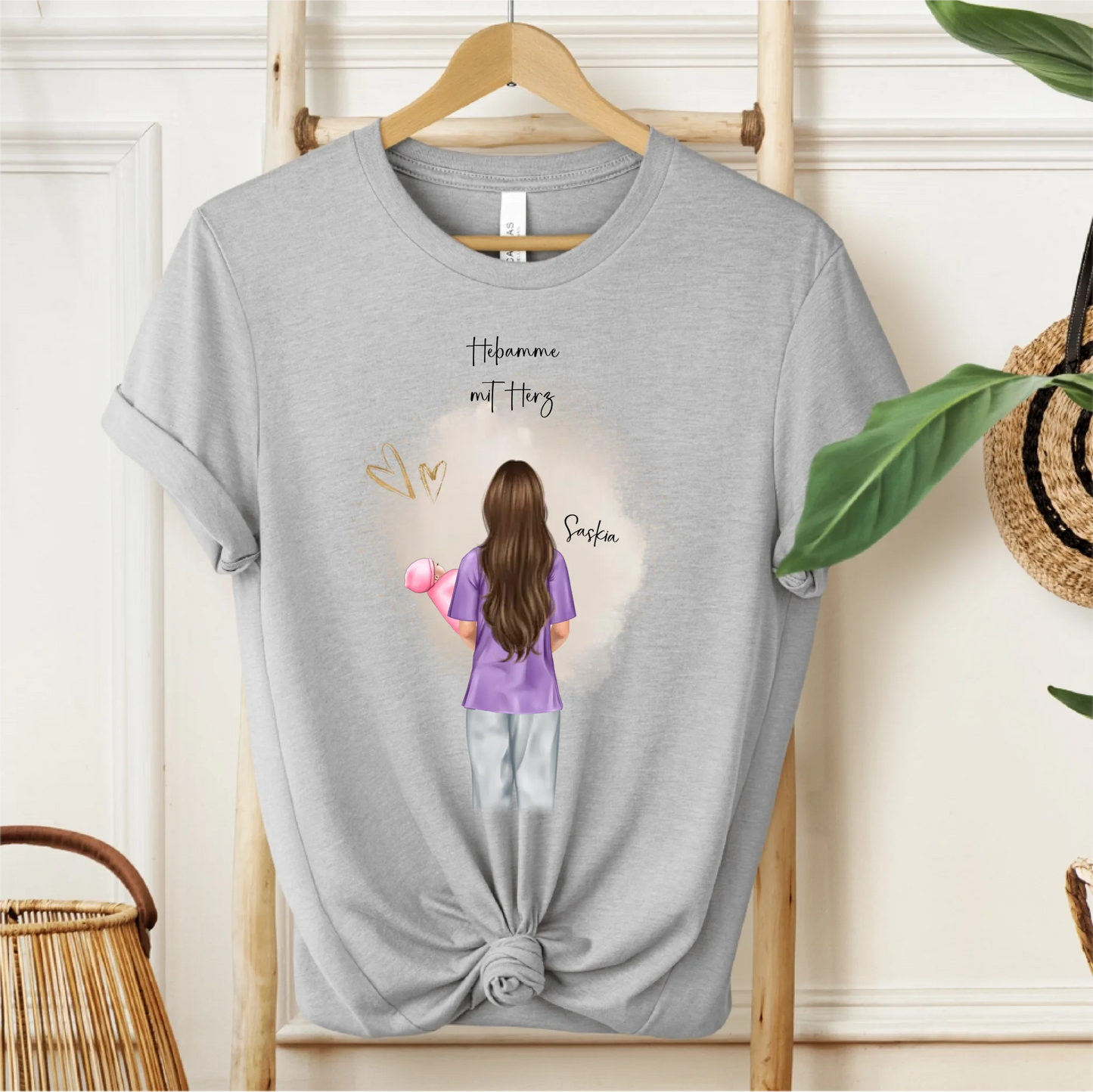 Personalisierte Hebamme T-Shirt