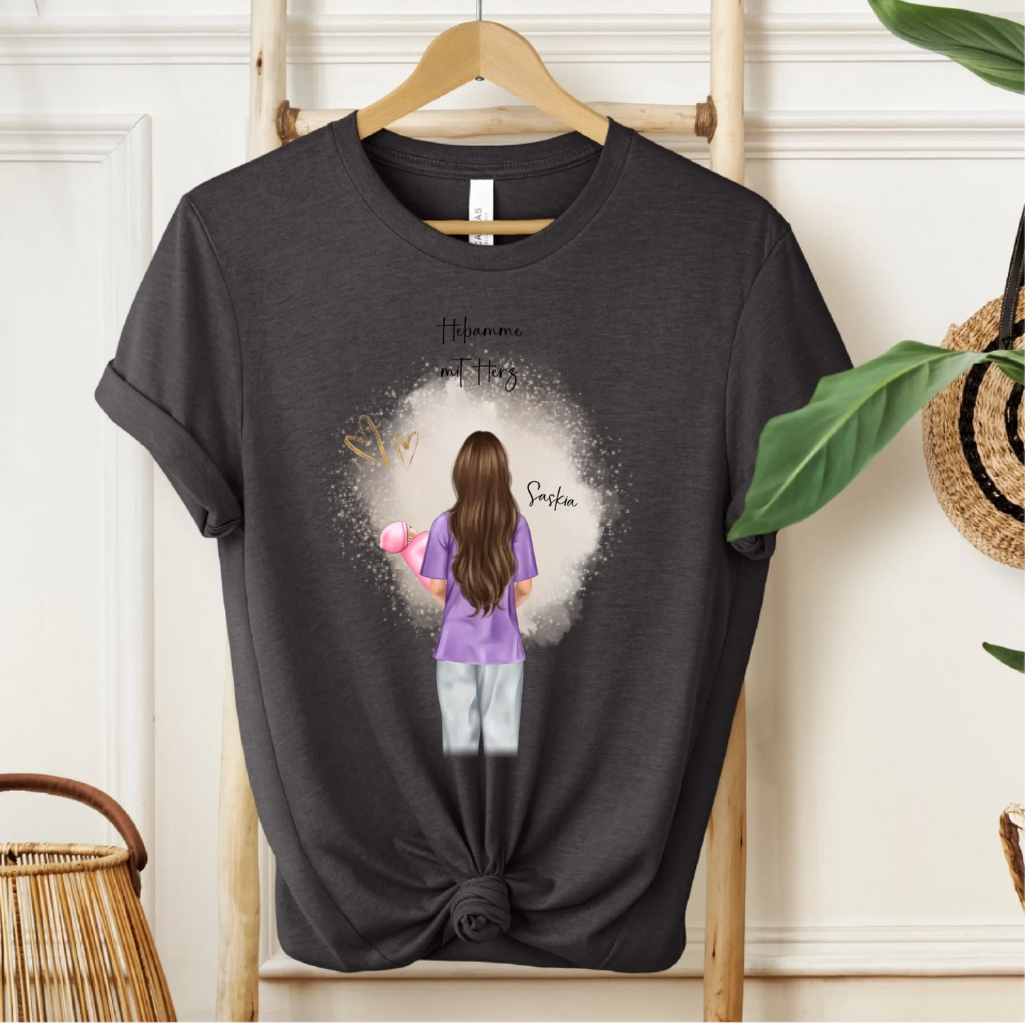 Personalisierte Hebamme T-Shirt