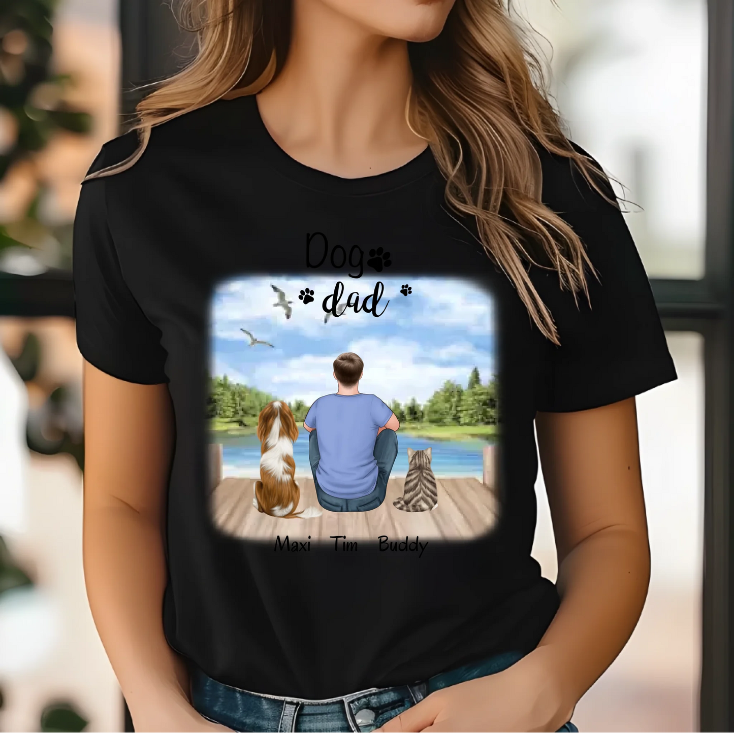 Herrchen/Frauchen mit 1-2 Haustieren T-Shirt