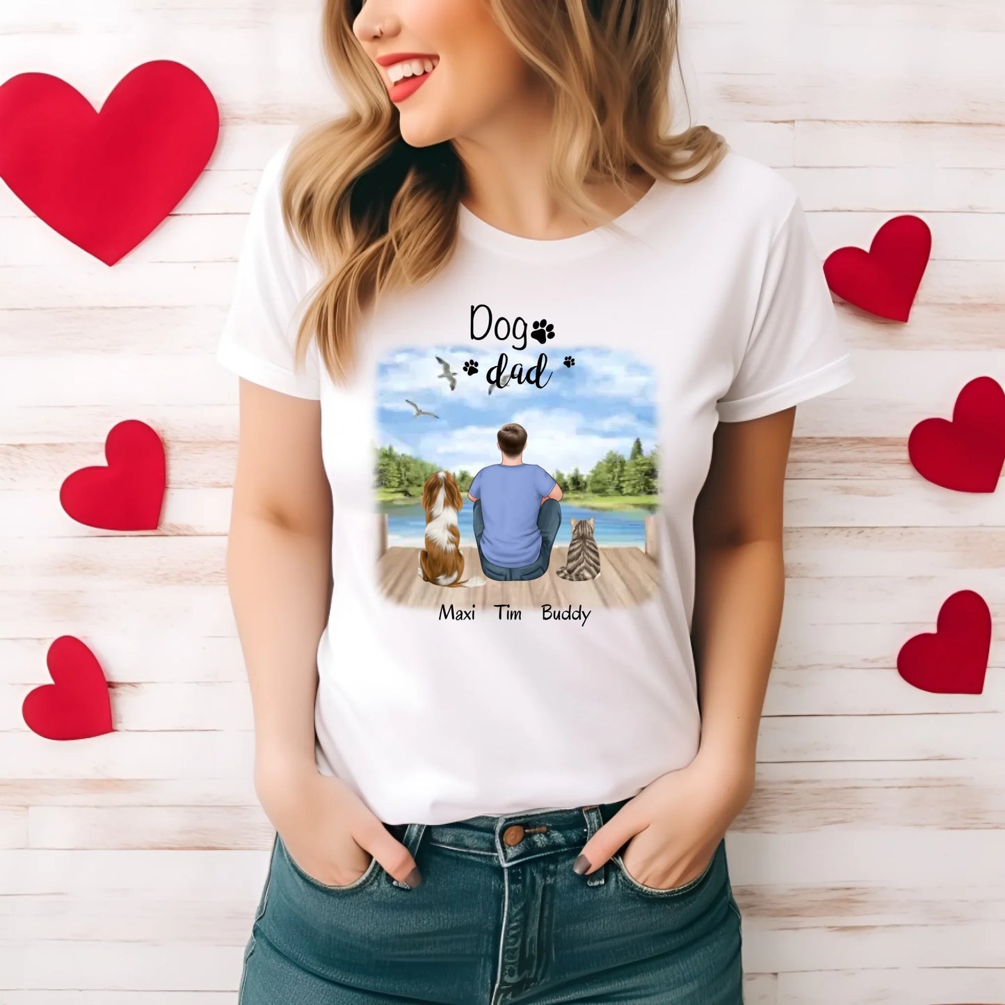 Herrchen/Frauchen mit 1-2 Haustieren T-Shirt