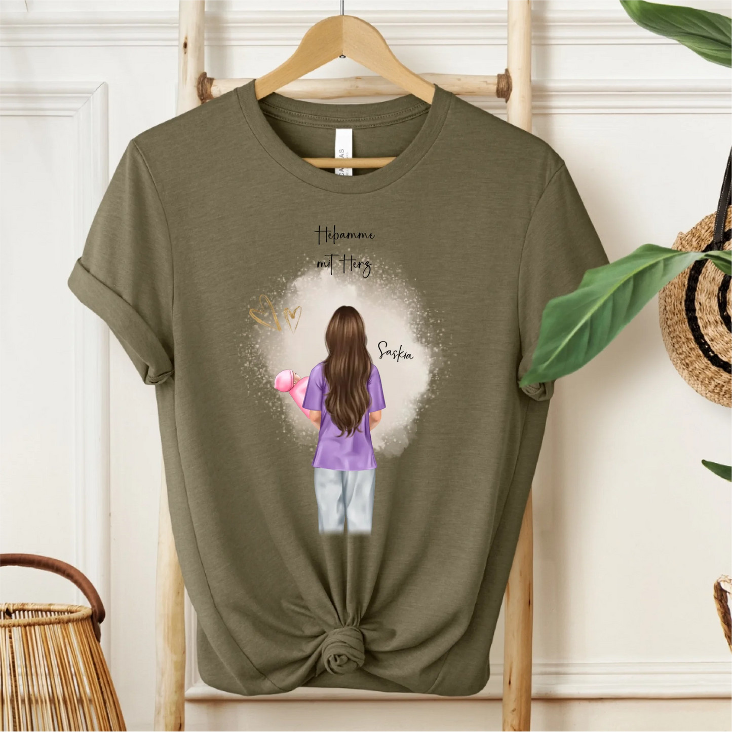 Personalisierte Hebamme T-Shirt