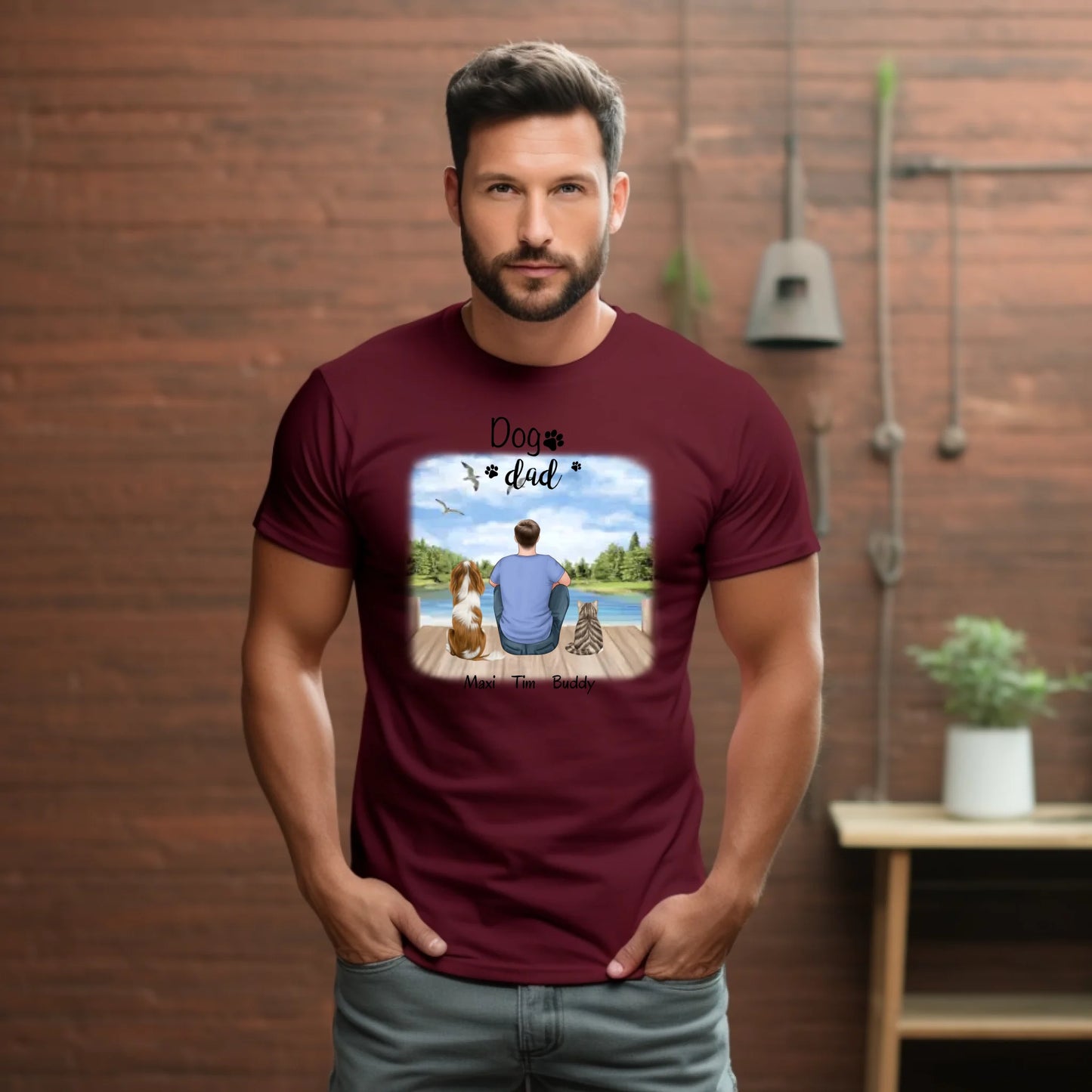Herrchen/Frauchen mit 1-2 Haustieren T-Shirt