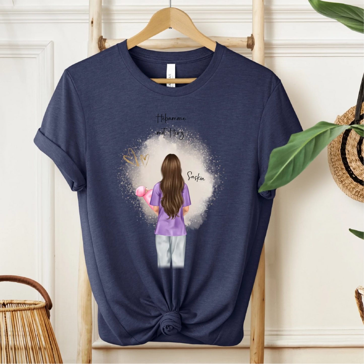 Personalisierte Hebamme T-Shirt