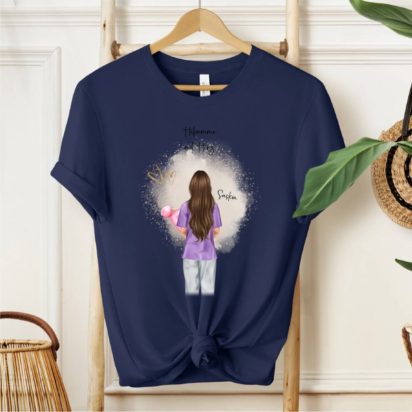 Personalisierte Hebamme T-Shirt