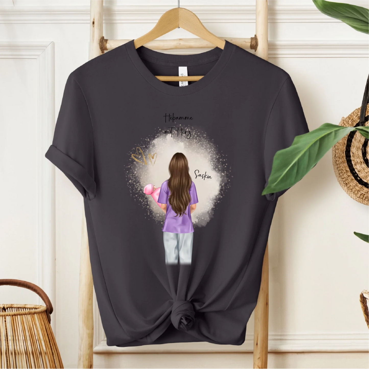 Personalisierte Hebamme T-Shirt