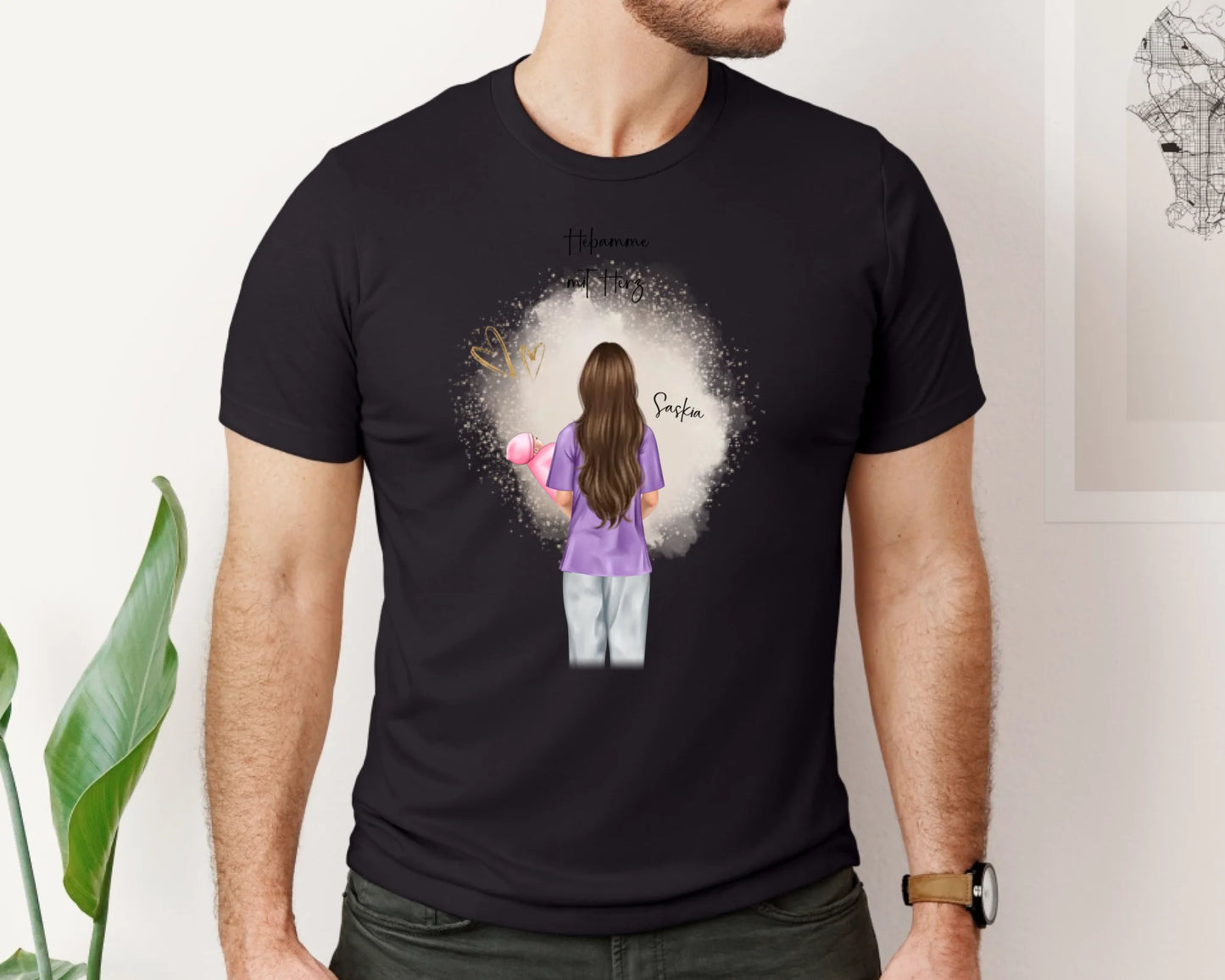 Personalisierte Hebamme T-Shirt