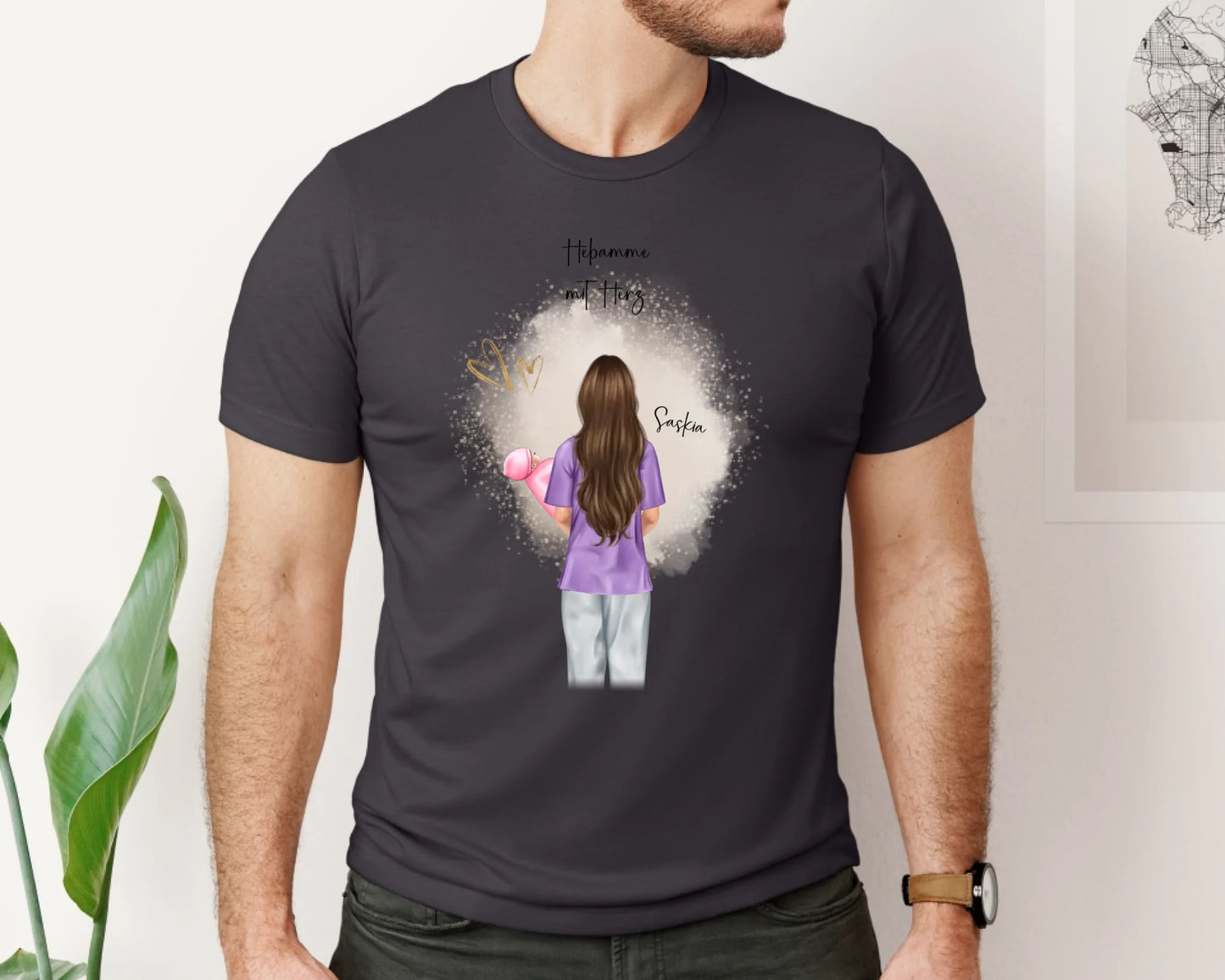 Personalisierte Hebamme T-Shirt