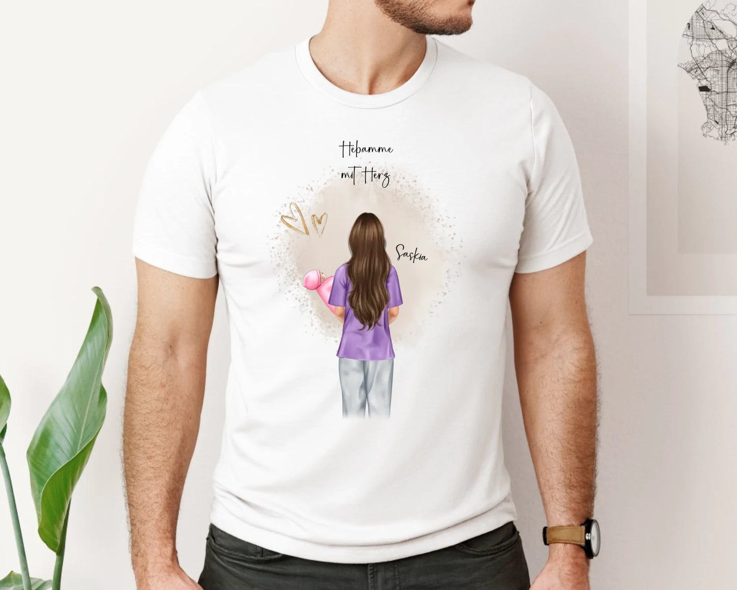 Personalisierte Hebamme T-Shirt