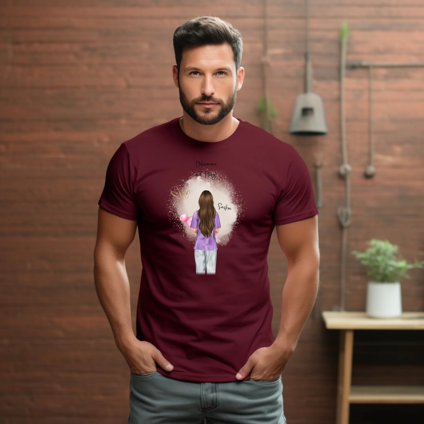 Personalisierte Hebamme T-Shirt