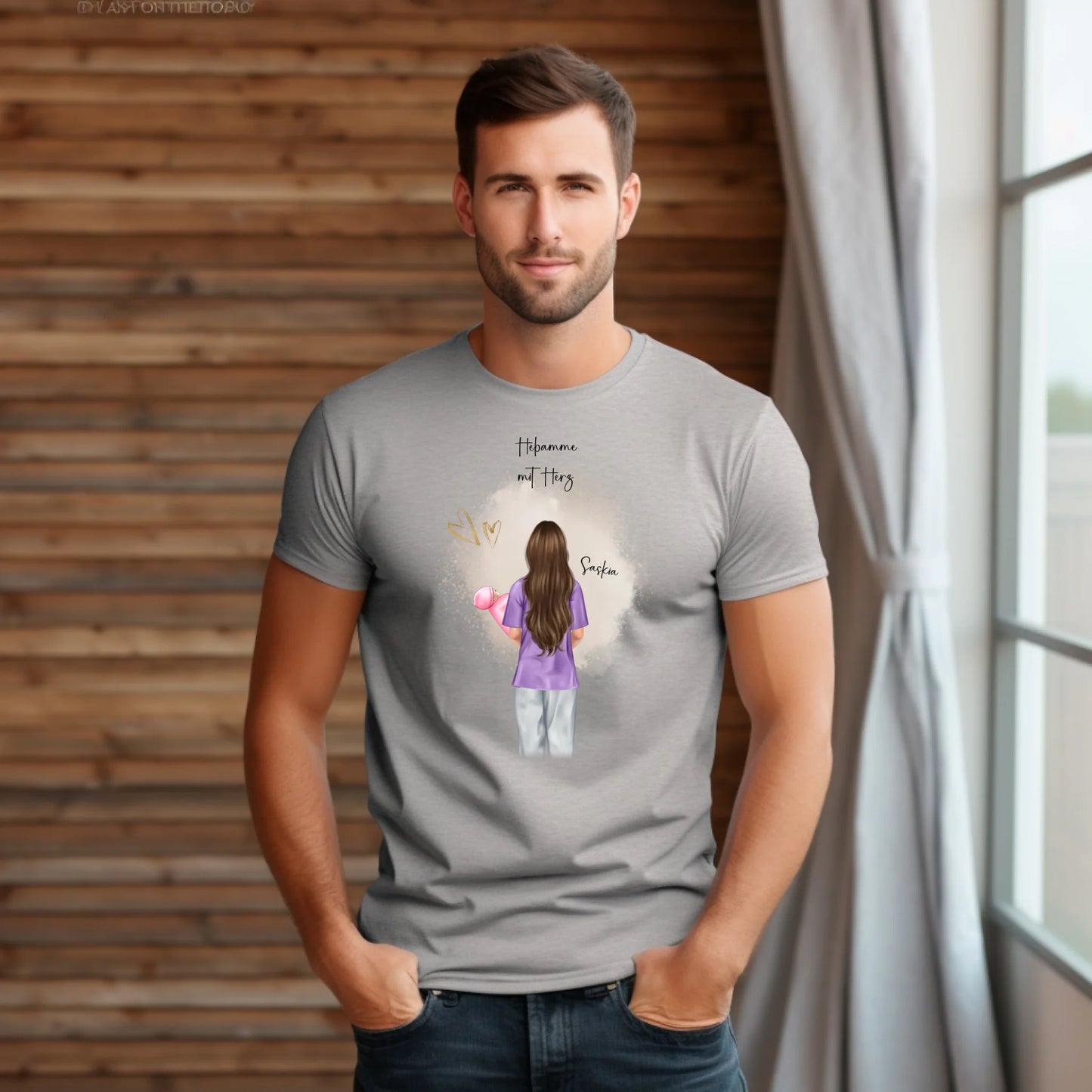 Personalisierte Hebamme T-Shirt