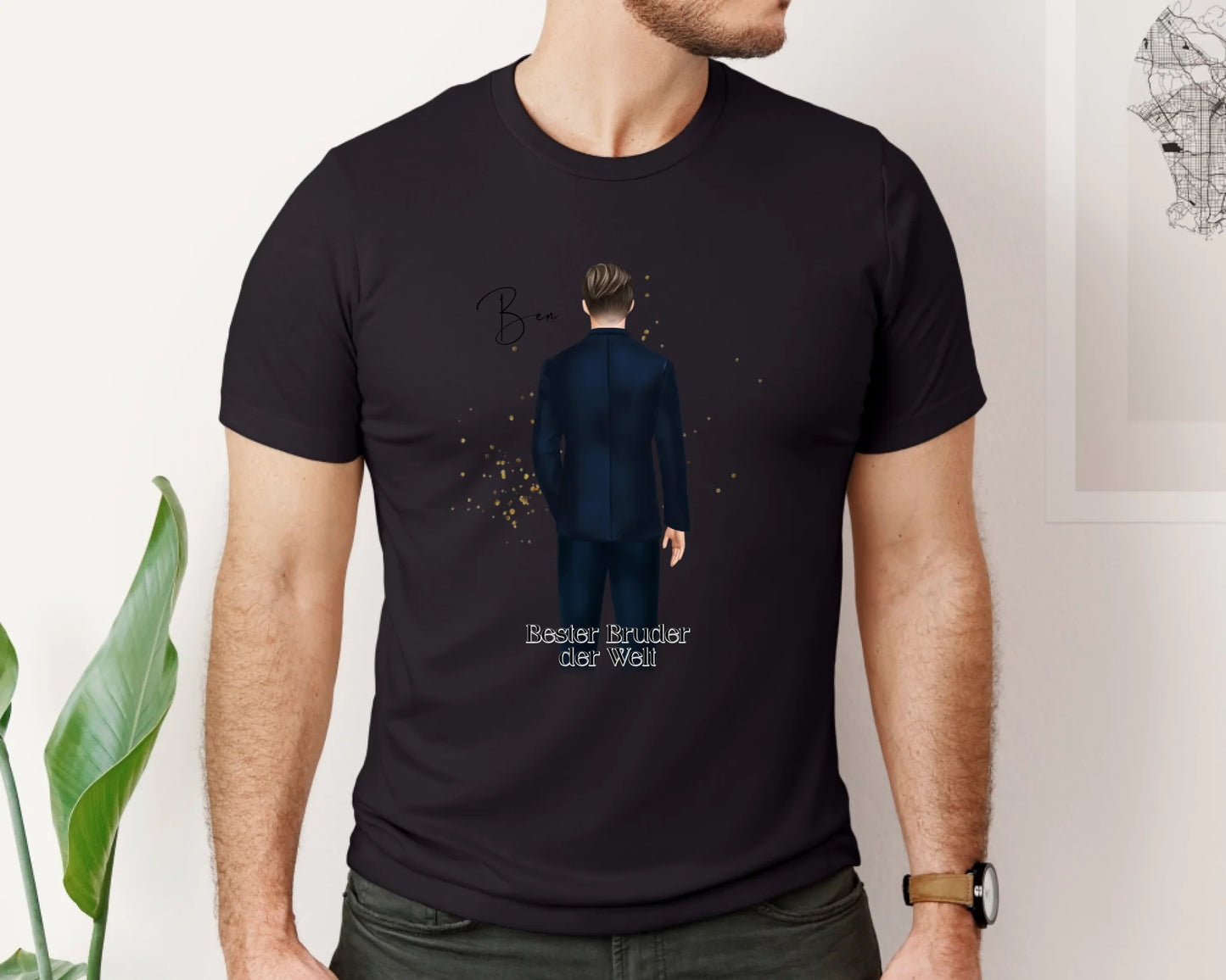 Mann im Anzug Personalisiert T-Shirt