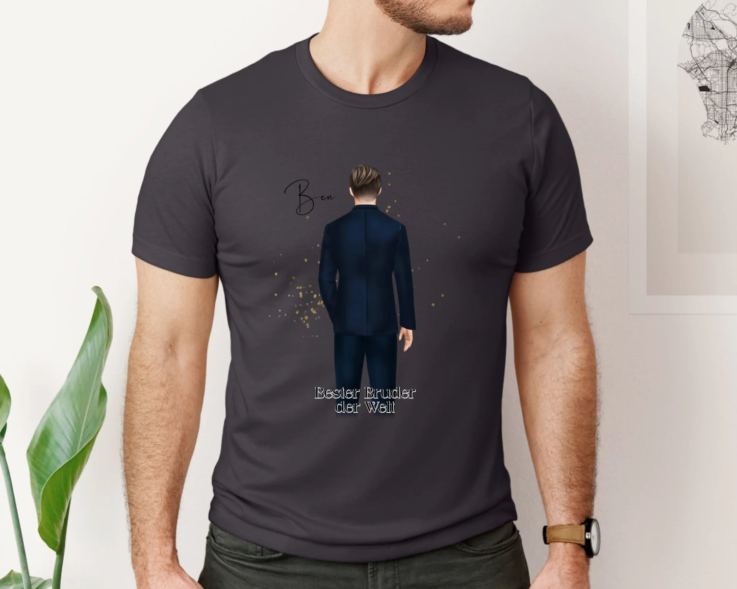 Mann im Anzug Personalisiert T-Shirt