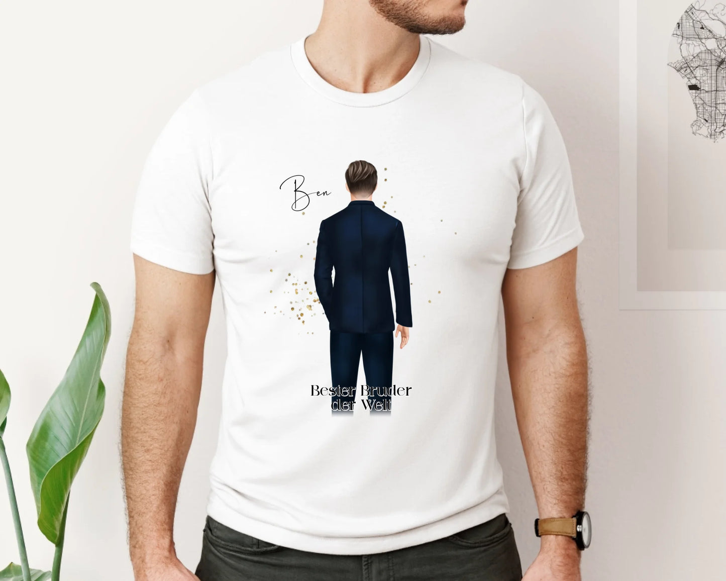 Mann im Anzug Personalisiert T-Shirt