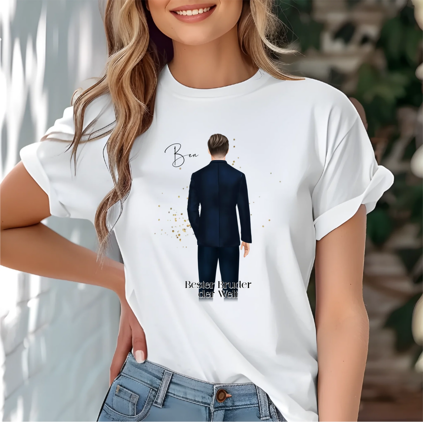 Mann im Anzug Personalisiert T-Shirt
