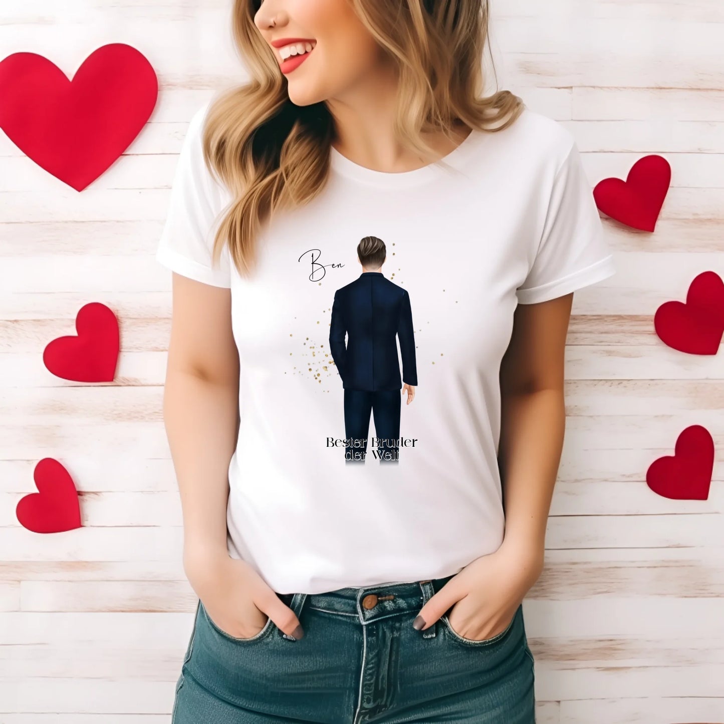 Mann im Anzug Personalisiert T-Shirt