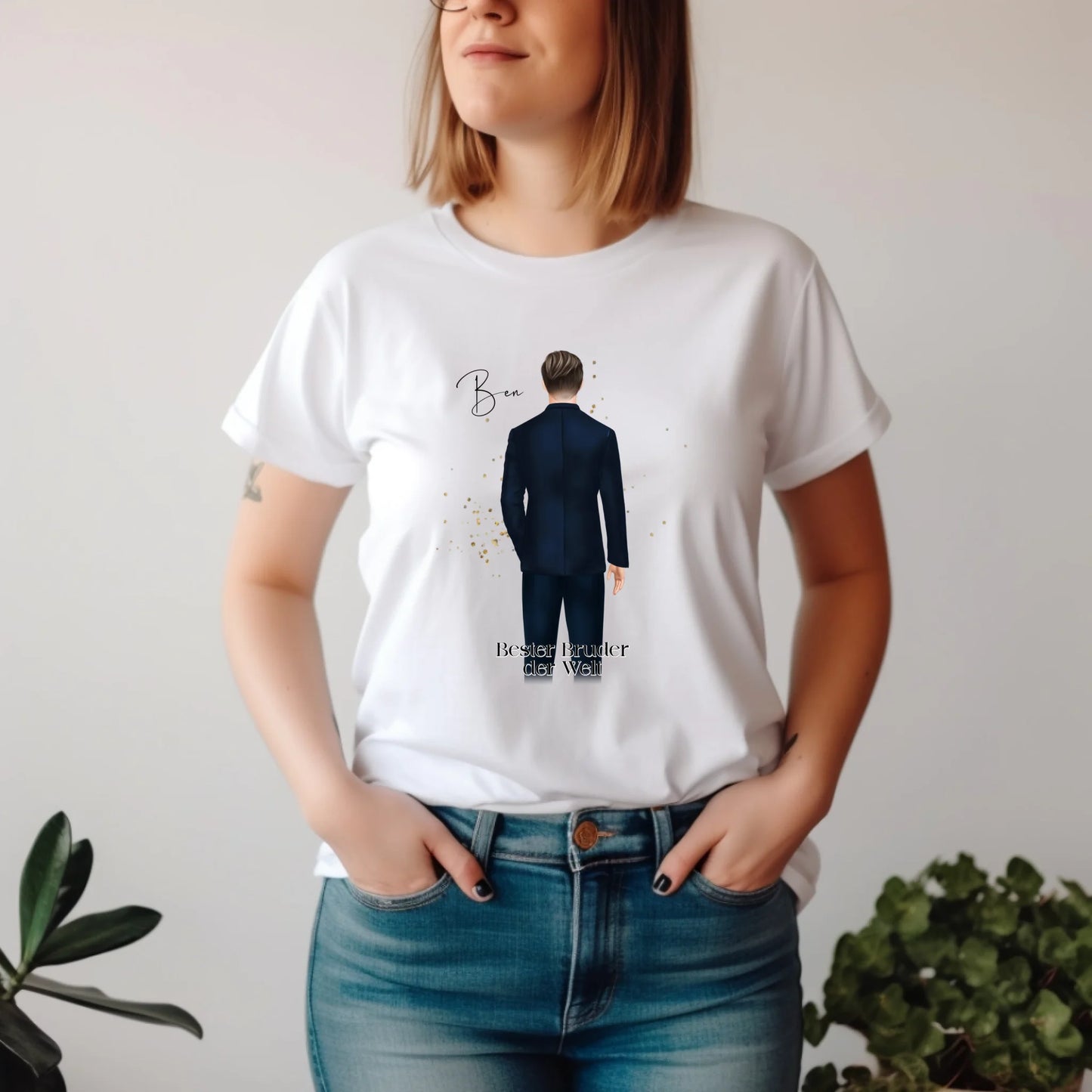 Mann im Anzug Personalisiert T-Shirt