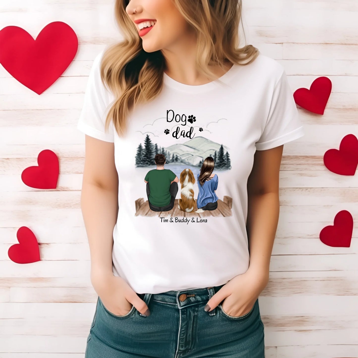Herrchen & Frauchen mit 1-2 Haustieren T-Shirt