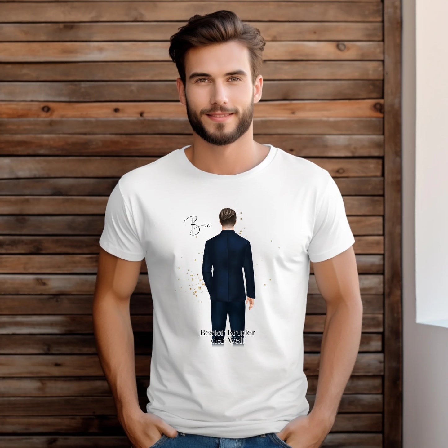 Mann im Anzug Personalisiert T-Shirt
