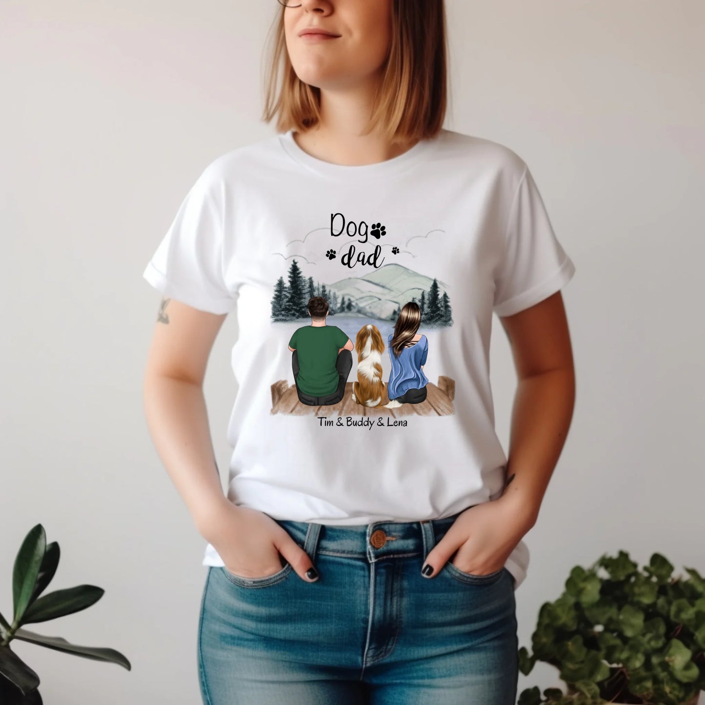 Herrchen & Frauchen mit 1-2 Haustieren T-Shirt