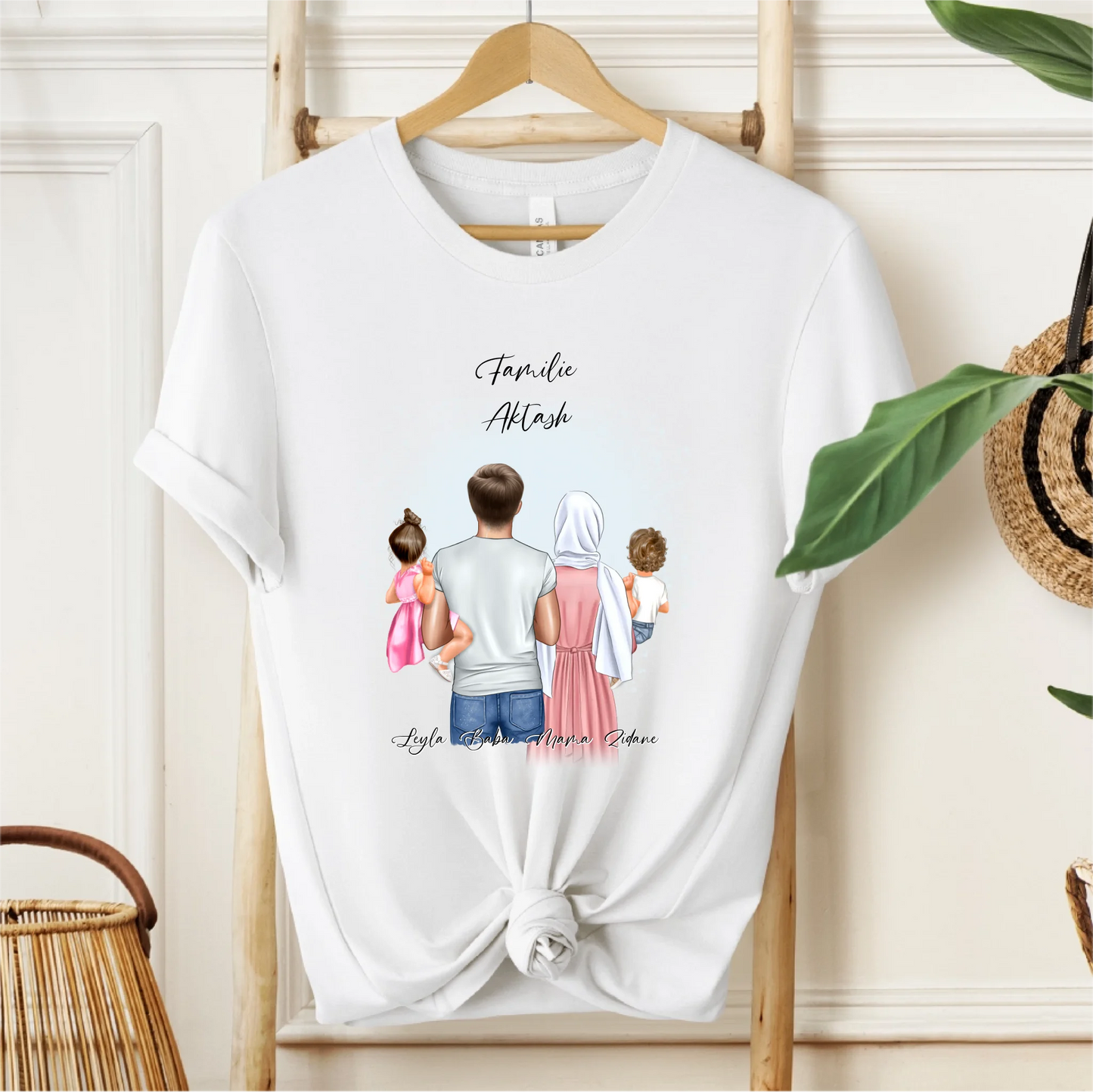 Papa Mama & 1-2 Babys T-Shirt (Haare & Hijab)