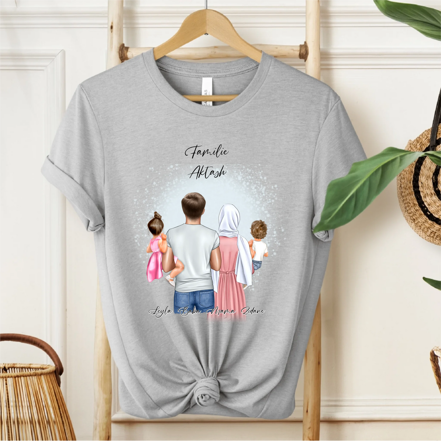 Papa Mama & 1-2 Babys T-Shirt (Haare & Hijab)