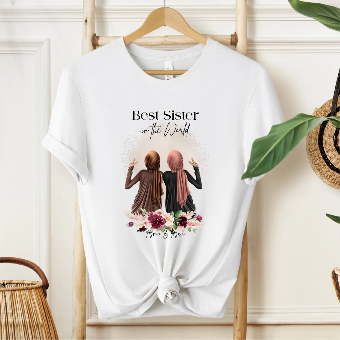 1- 4 Muslim Freundinnen T-Shirt (Haare & Hijab)