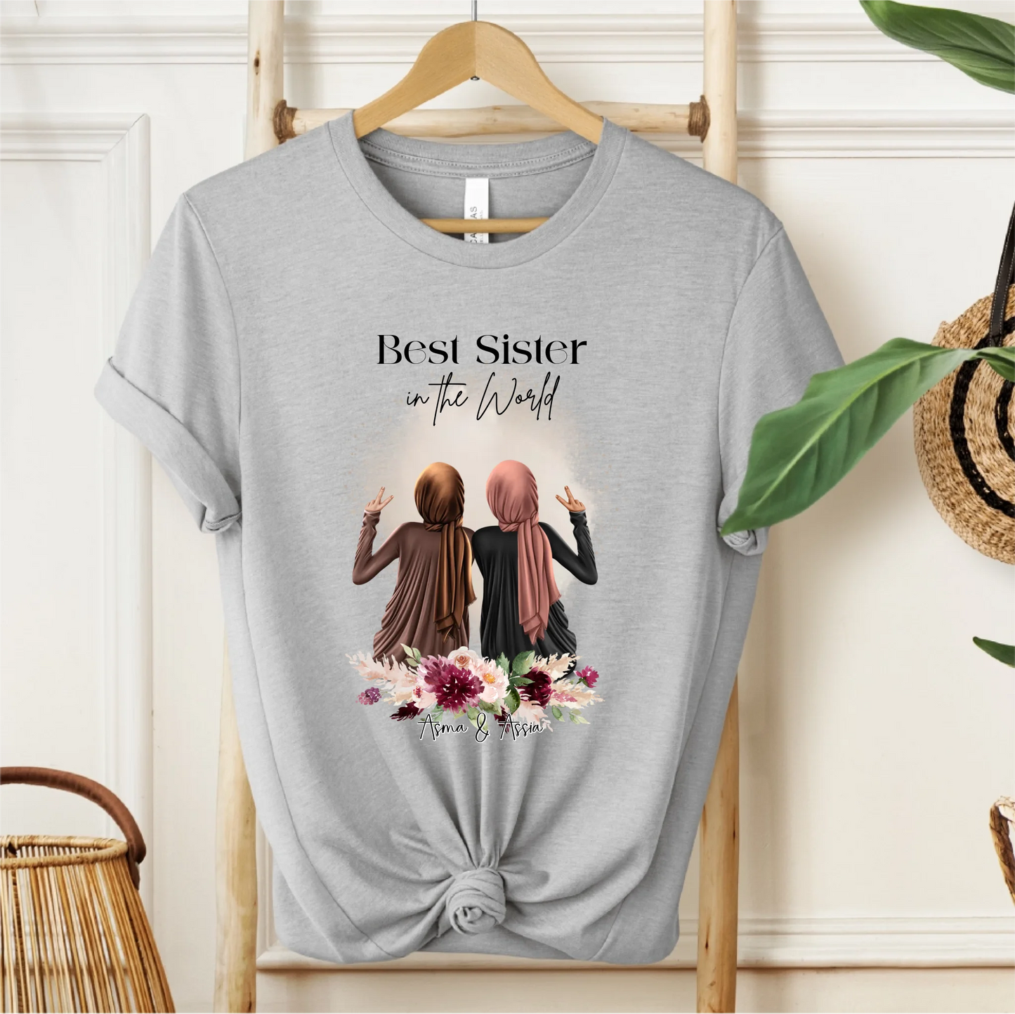 1- 4 Muslim Freundinnen T-Shirt (Haare & Hijab)