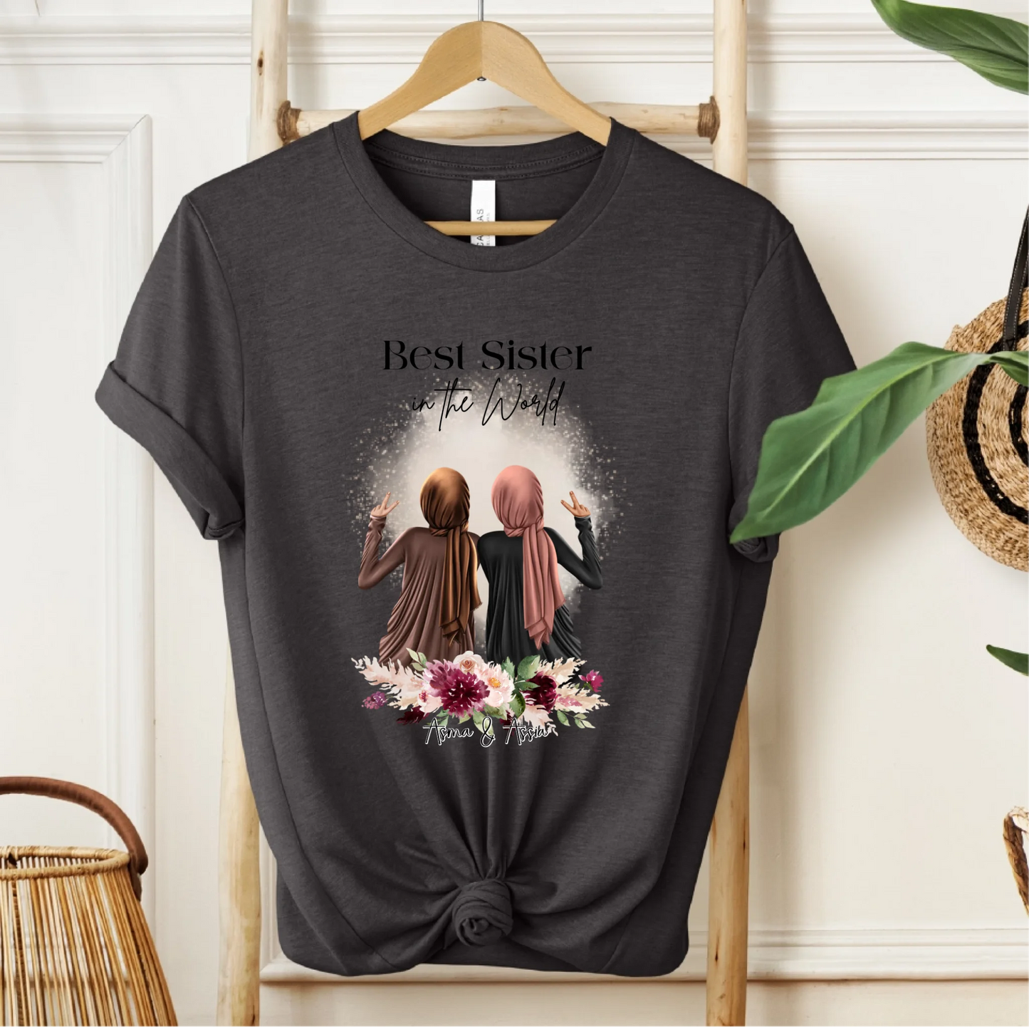 1- 4 Muslim Freundinnen T-Shirt (Haare & Hijab)