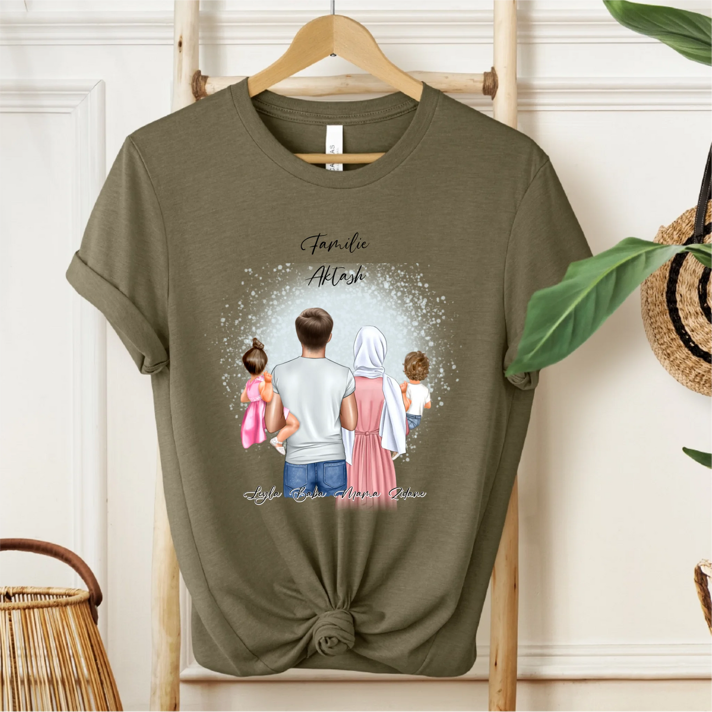 Papa Mama & 1-2 Babys T-Shirt (Haare & Hijab)