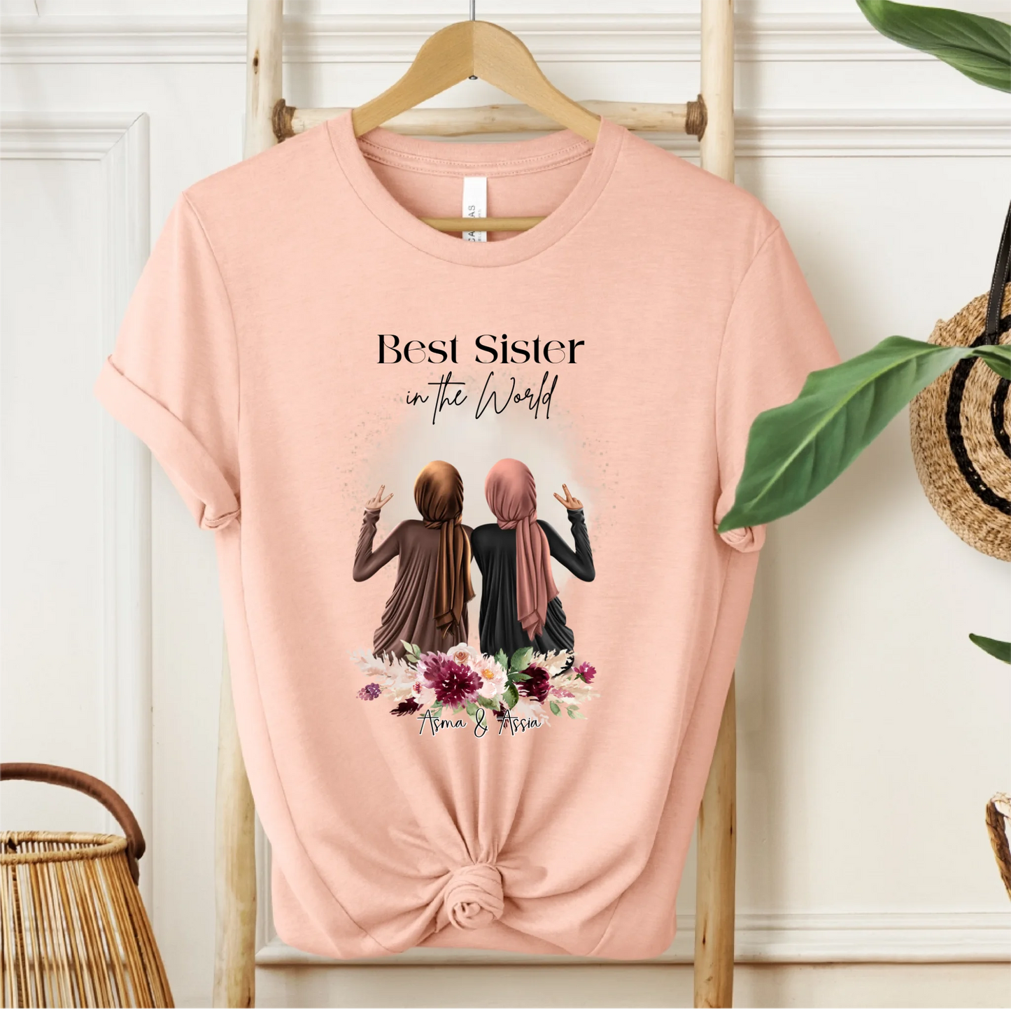 1- 4 Muslim Freundinnen T-Shirt (Haare & Hijab)