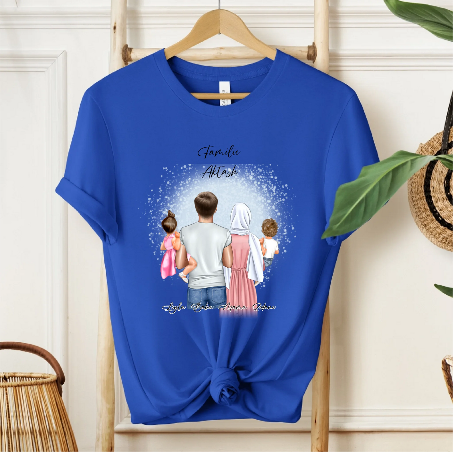 Papa Mama & 1-2 Babys T-Shirt (Haare & Hijab)