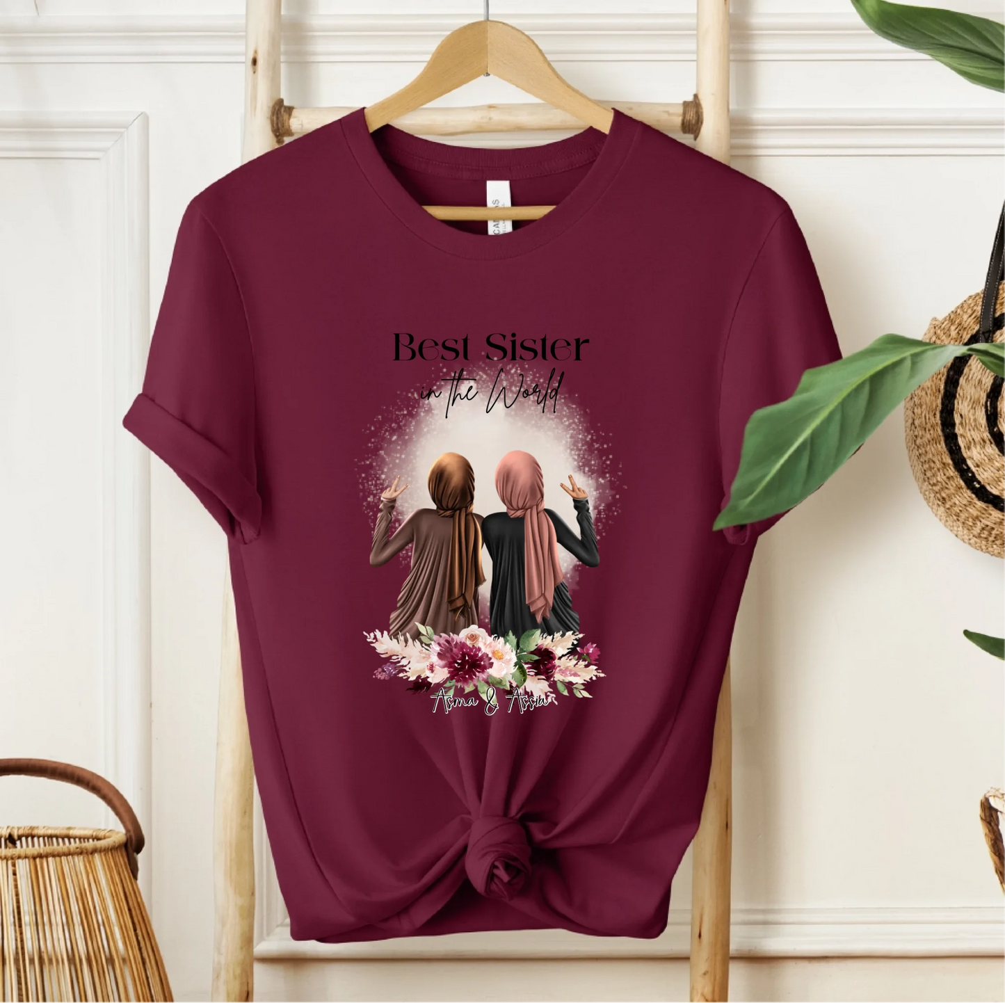 1- 4 Muslim Freundinnen T-Shirt (Haare & Hijab)