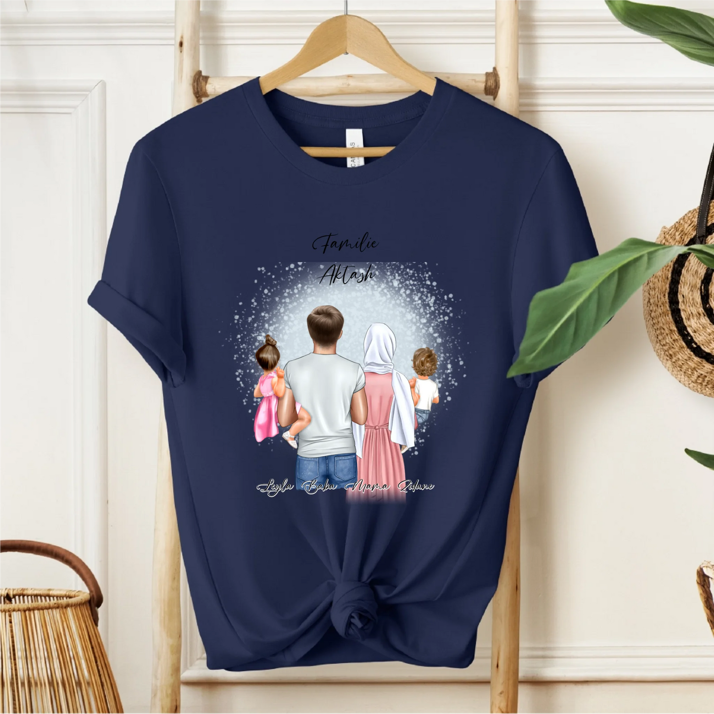 Papa Mama & 1-2 Babys T-Shirt (Haare & Hijab)