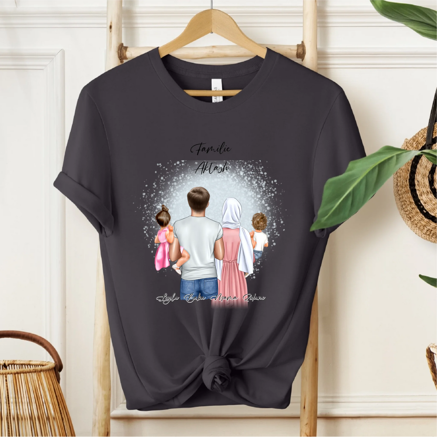 Papa Mama & 1-2 Babys T-Shirt (Haare & Hijab)