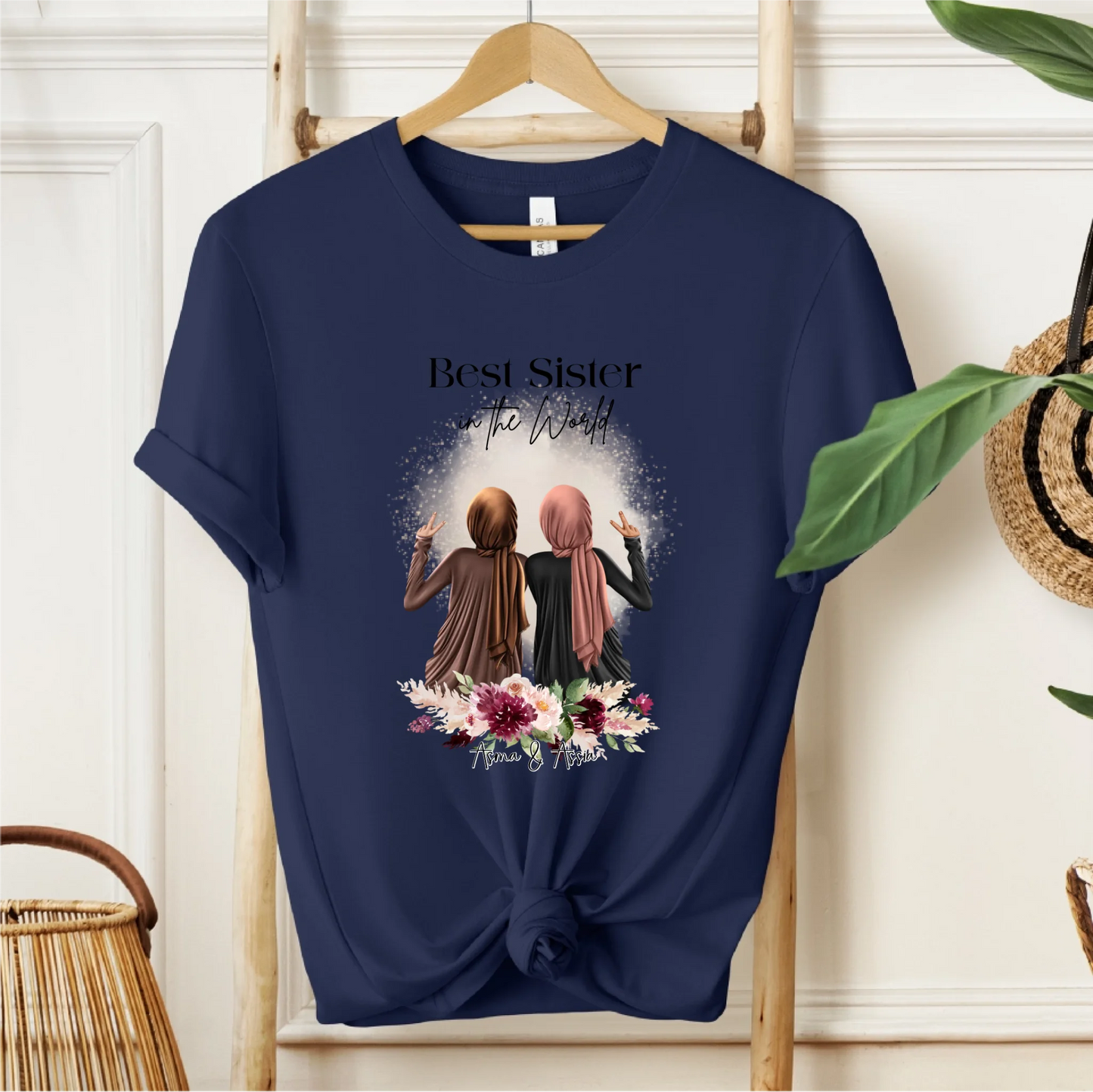 1- 4 Muslim Freundinnen T-Shirt (Haare & Hijab)