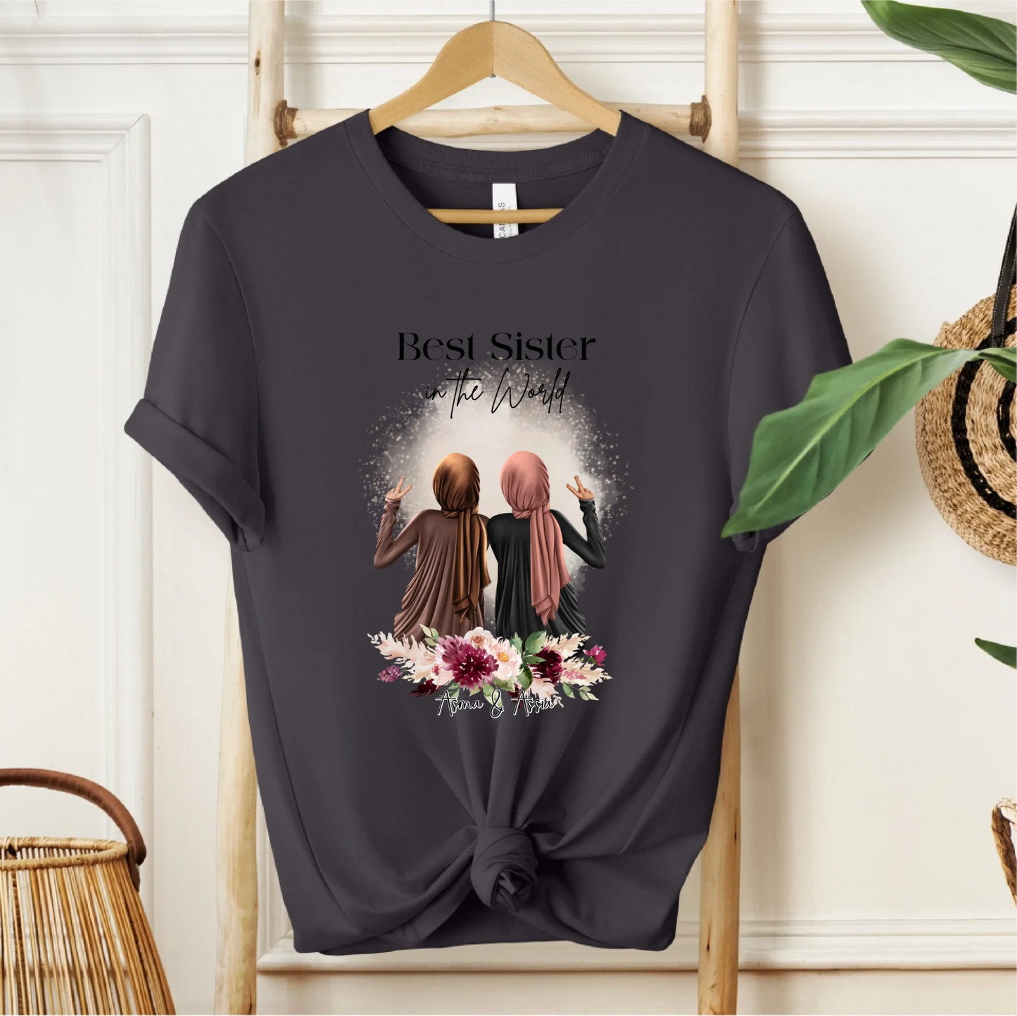1- 4 Muslim Freundinnen T-Shirt (Haare & Hijab)