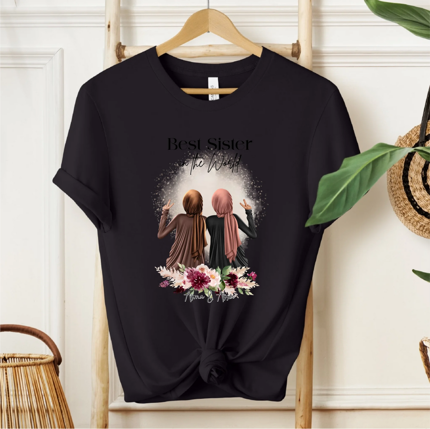 1- 4 Muslim Freundinnen T-Shirt (Haare & Hijab)