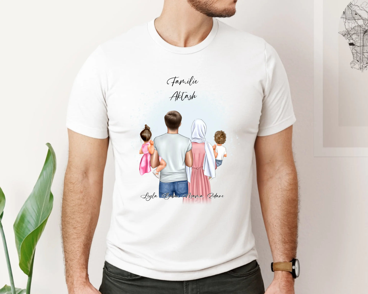 Papa Mama & 1-2 Babys T-Shirt (Haare & Hijab)