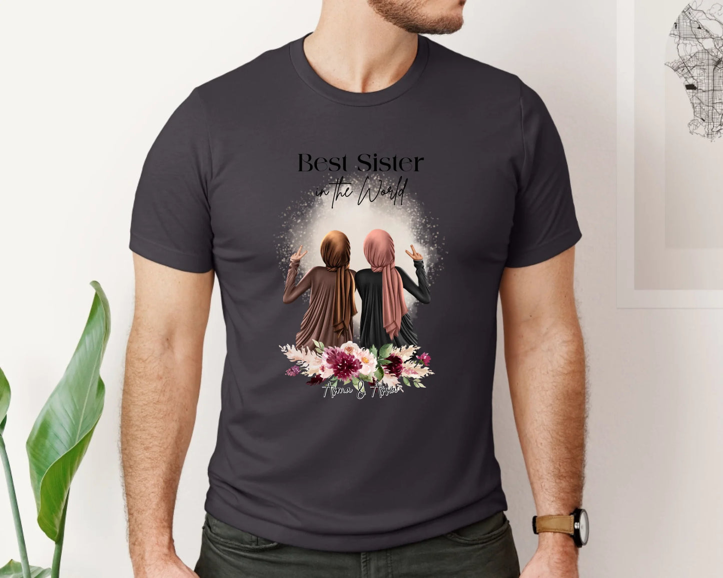 1- 4 Muslim Freundinnen T-Shirt (Haare & Hijab)