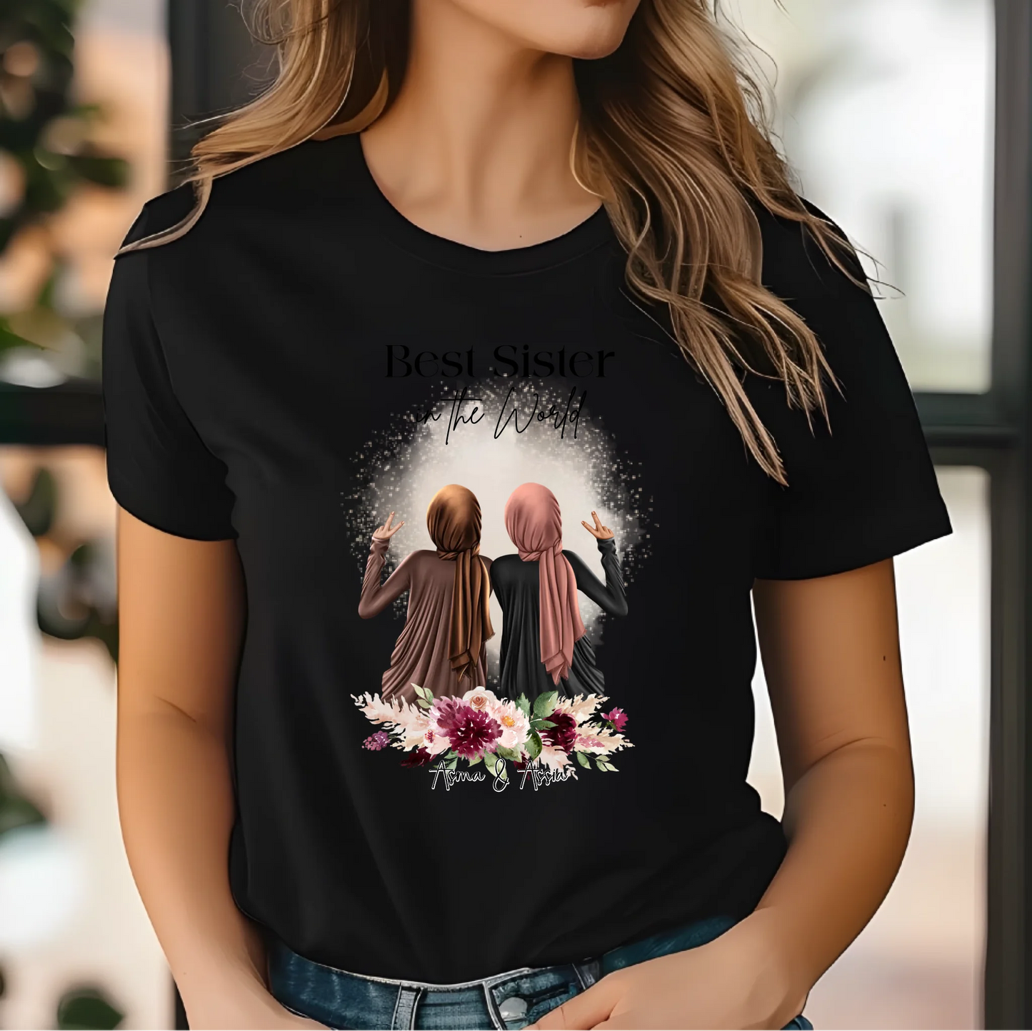 1- 4 Muslim Freundinnen T-Shirt (Haare & Hijab)
